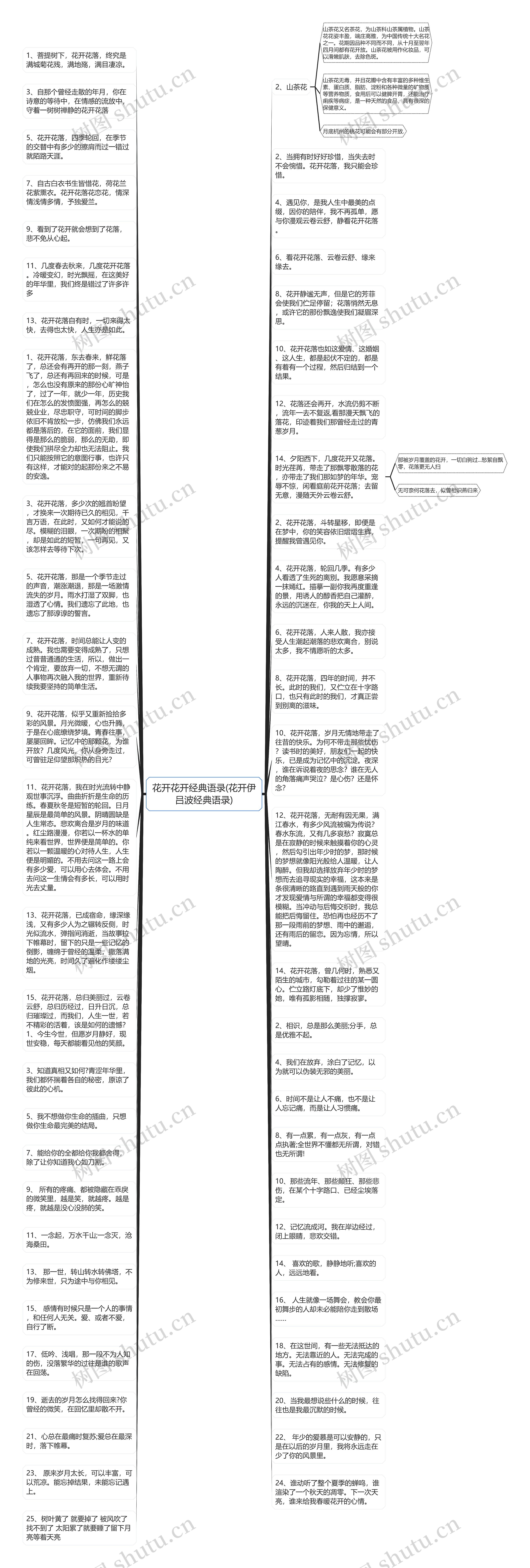 花开花开经典语录(花开伊吕波经典语录)思维导图