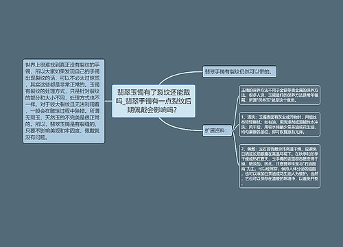 翡翠玉镯有了裂纹还能戴吗_翡翠手镯有一点裂纹后期佩戴会影响吗？