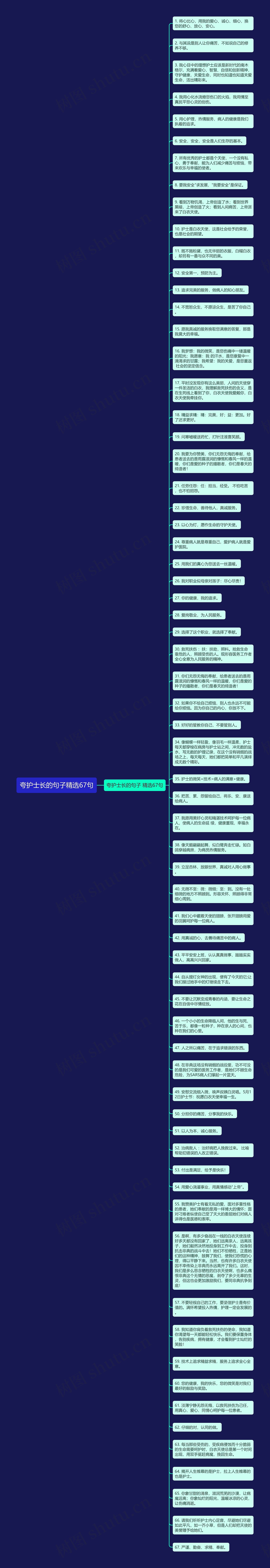 夸护士长的句子精选67句思维导图