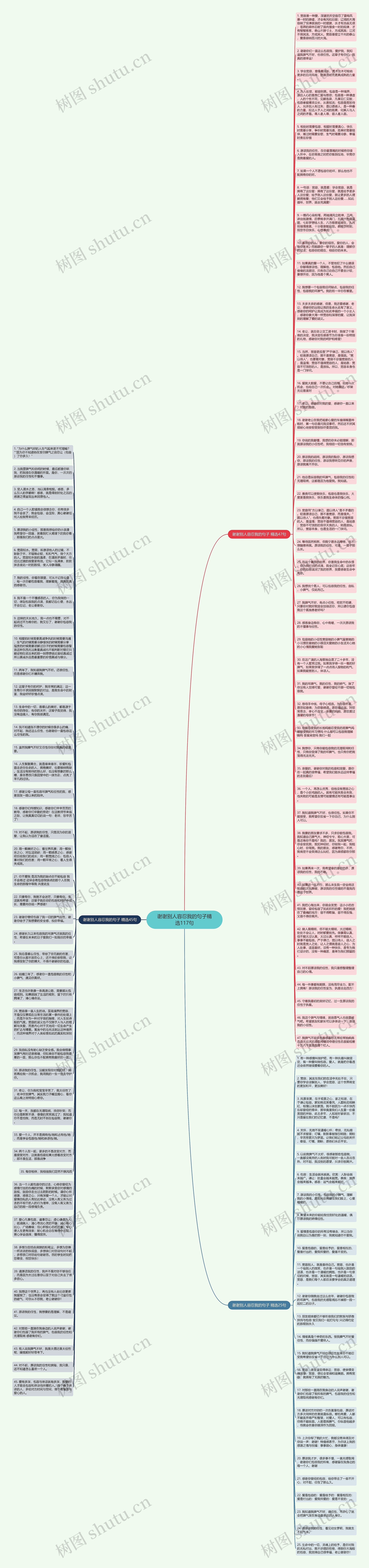 谢谢别人容忍我的句子精选117句思维导图