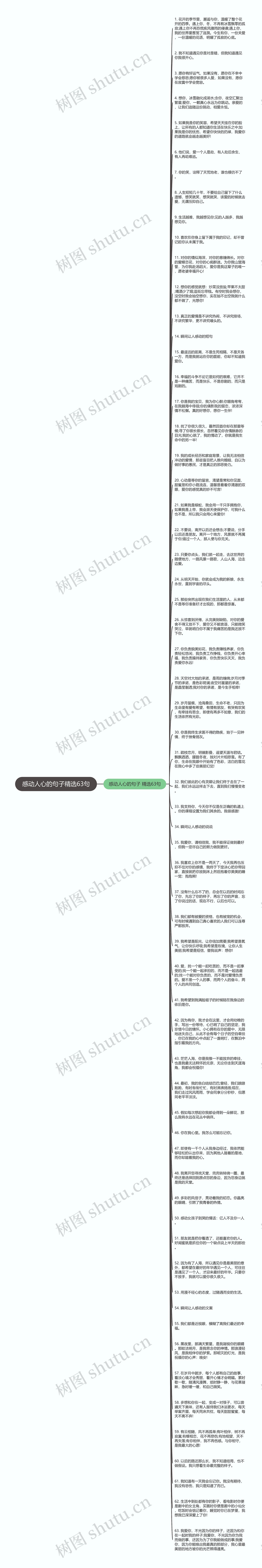 感动人心的句子精选63句思维导图