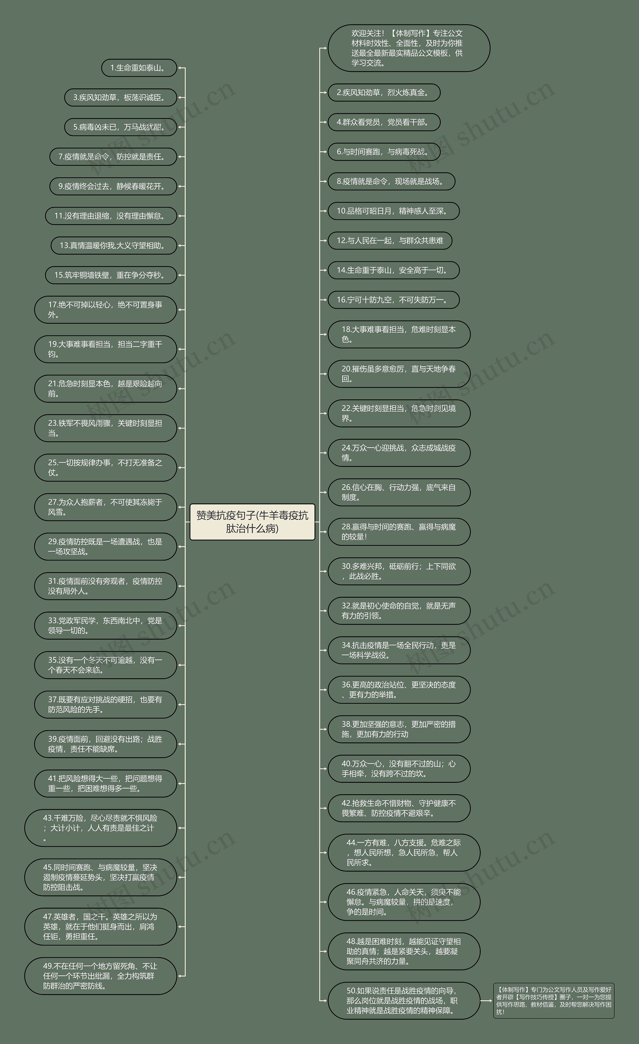 赞美抗疫句子(牛羊毒疫抗肽治什么病)思维导图