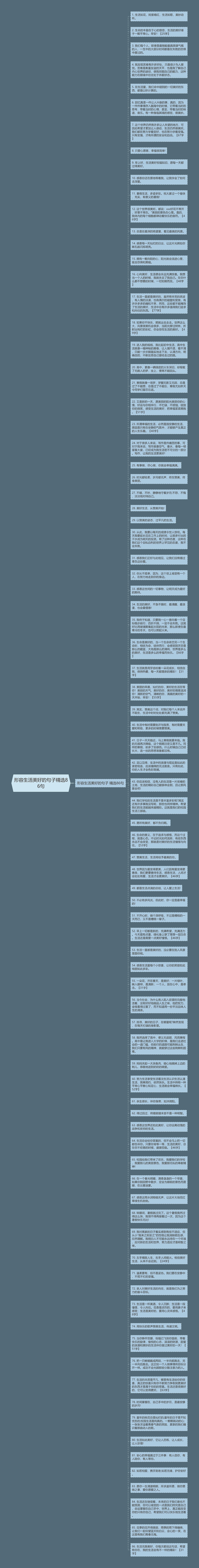 形容生活美好的句子精选86句思维导图