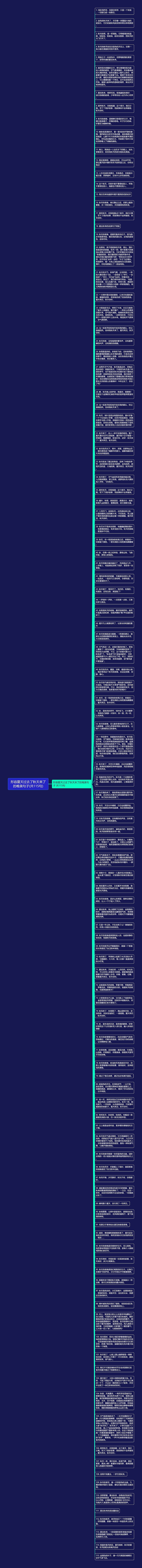 形容夏天过去了秋天来了的唯美句子(共115句)思维导图