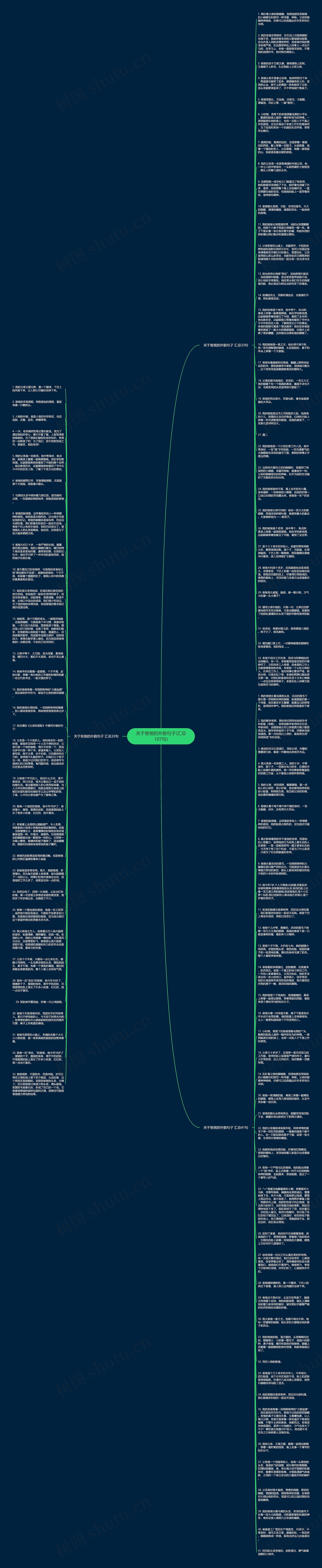 关于爸爸的外貌句子(汇总107句)思维导图