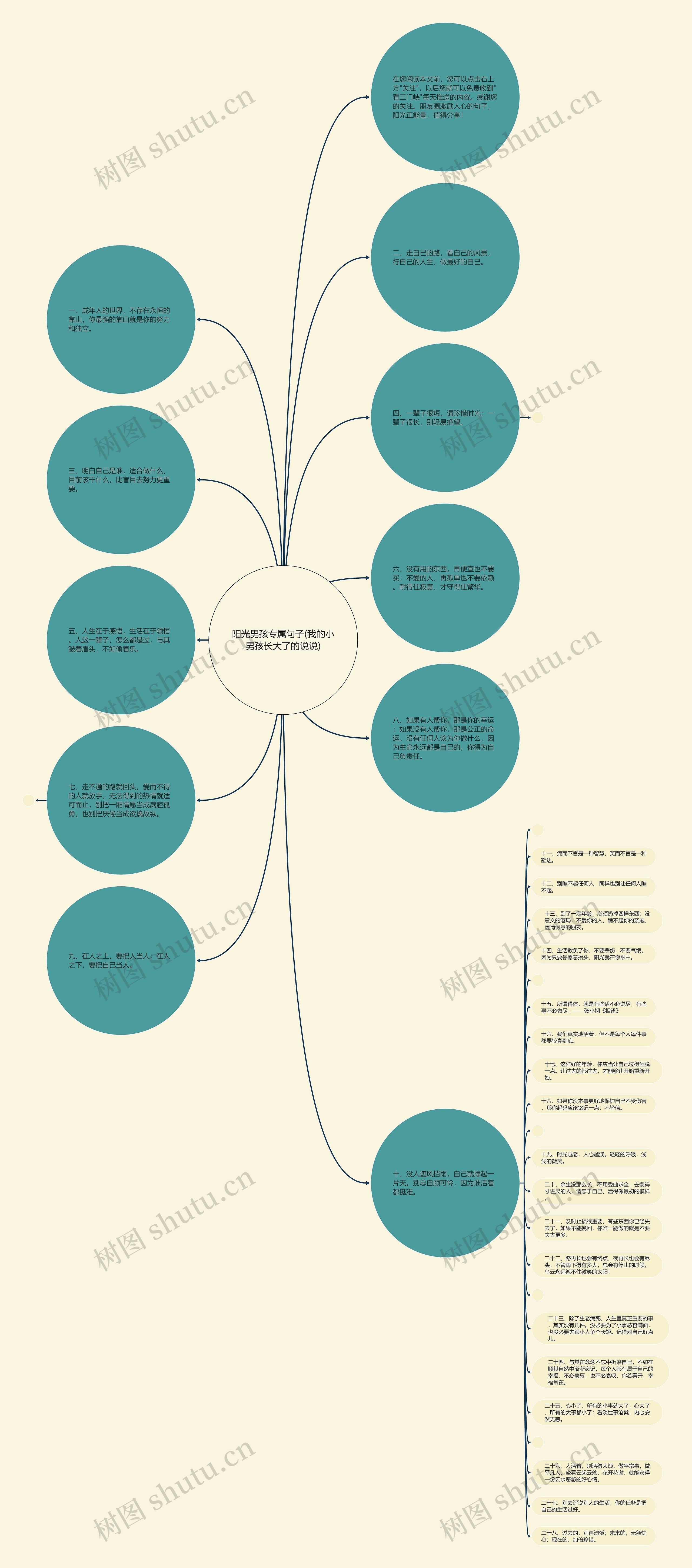 阳光男孩专属句子(我的小男孩长大了的说说)思维导图高清图 阳光男孩专属句子(我的小男孩长大了的说说)思维导图