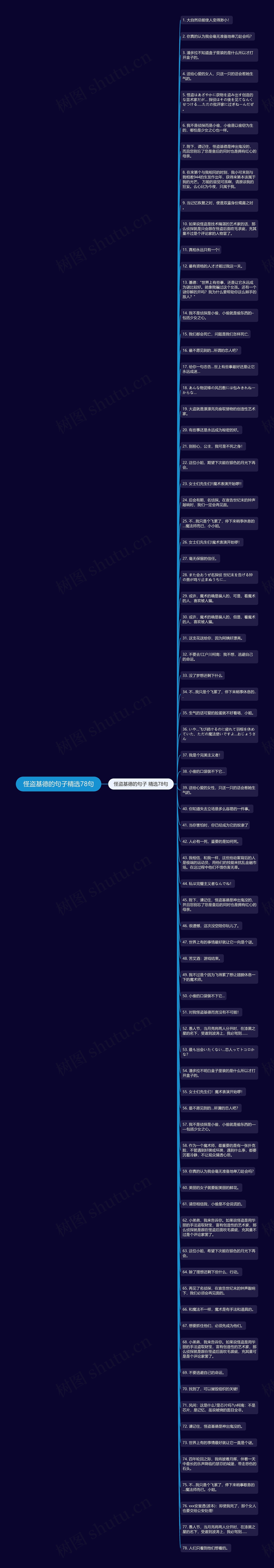 怪盗基德的句子精选78句思维导图