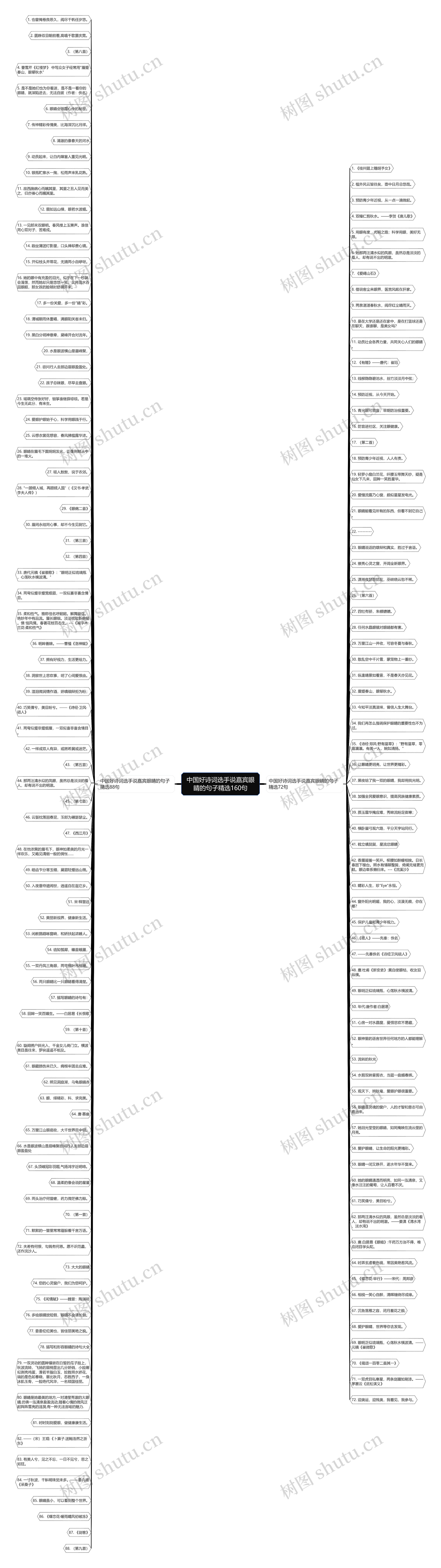 中国好诗词选手说嘉宾眼睛的句子精选160句思维导图