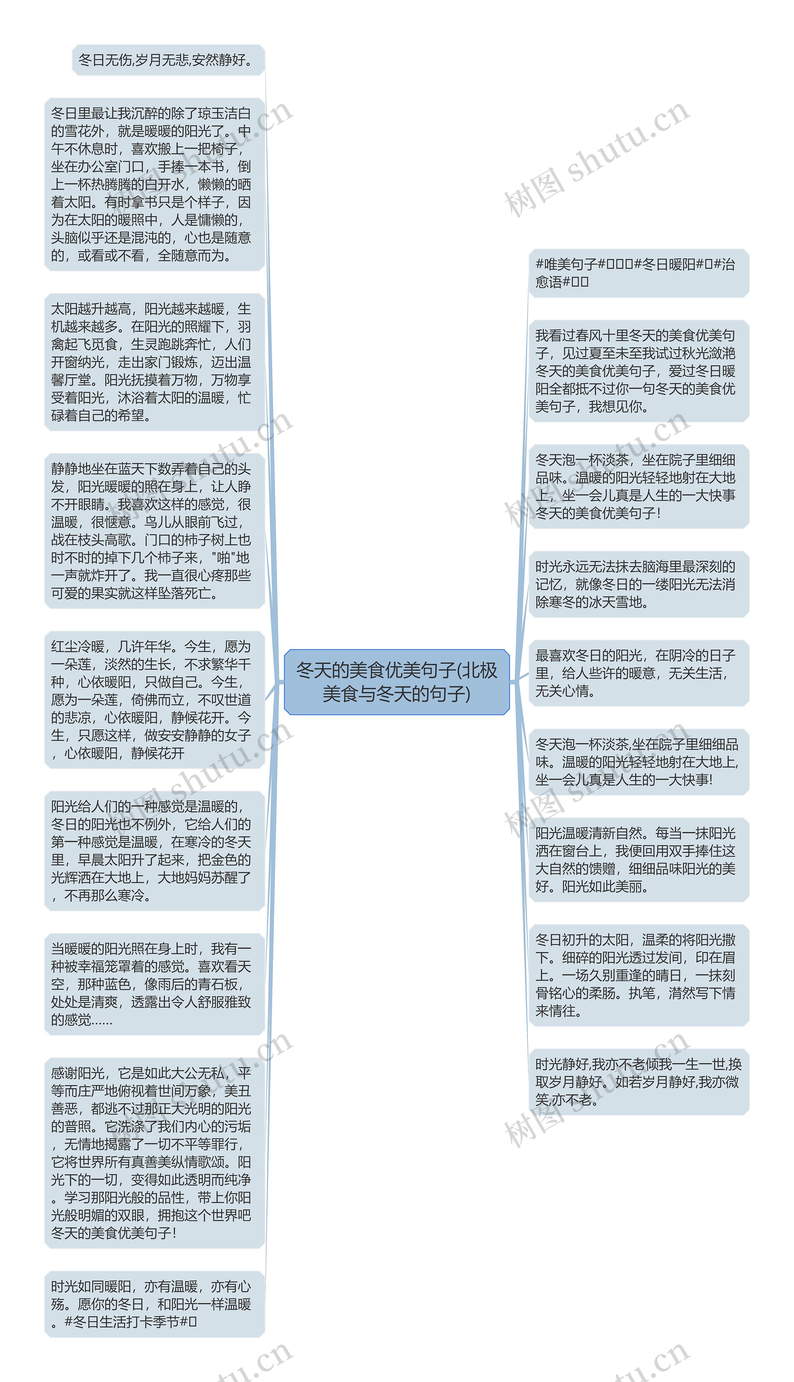 冬天的美食优美句子(北极美食与冬天的句子)思维导图