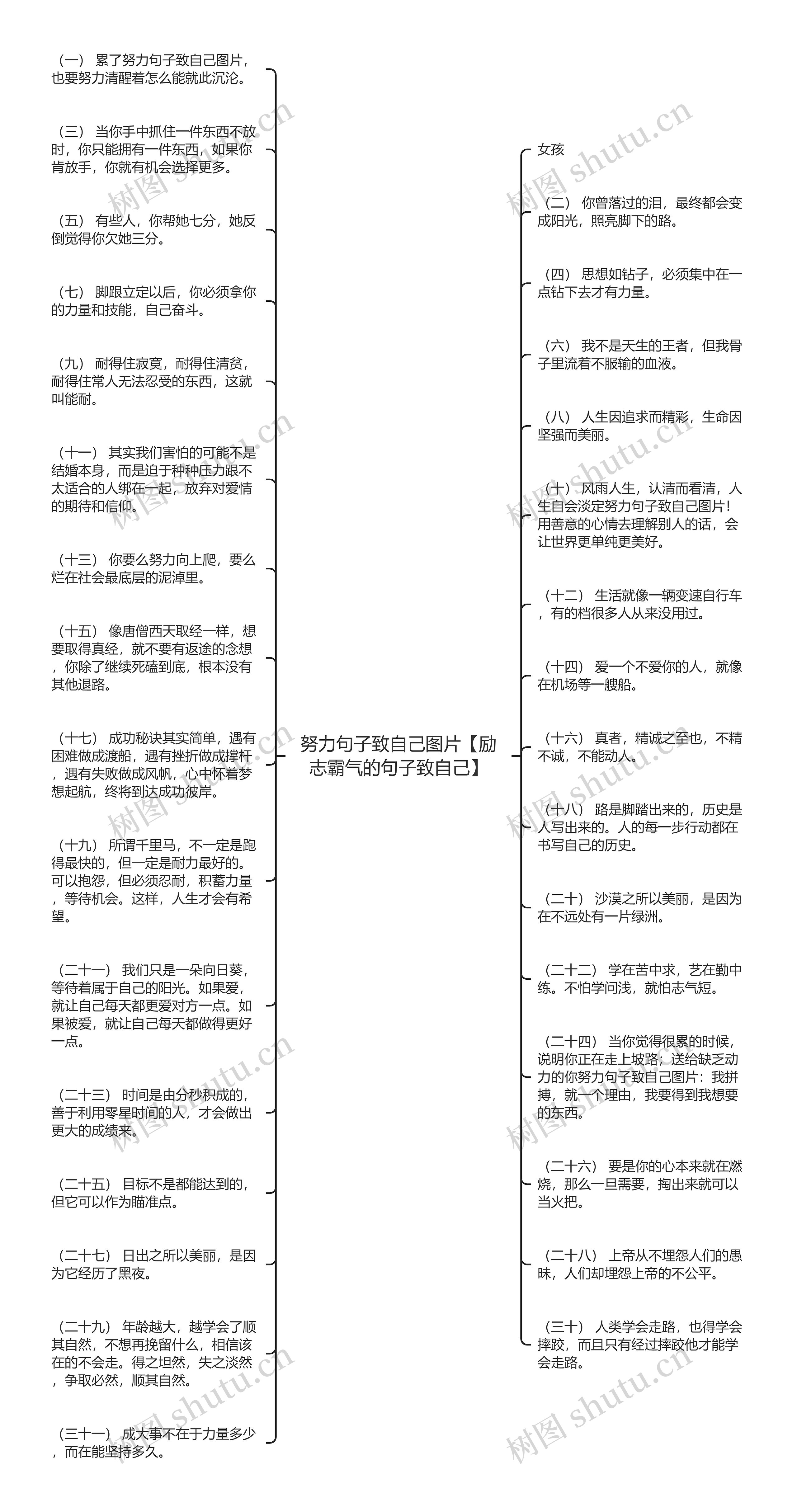 努力句子致自己图片【励志霸气的句子致自己】思维导图