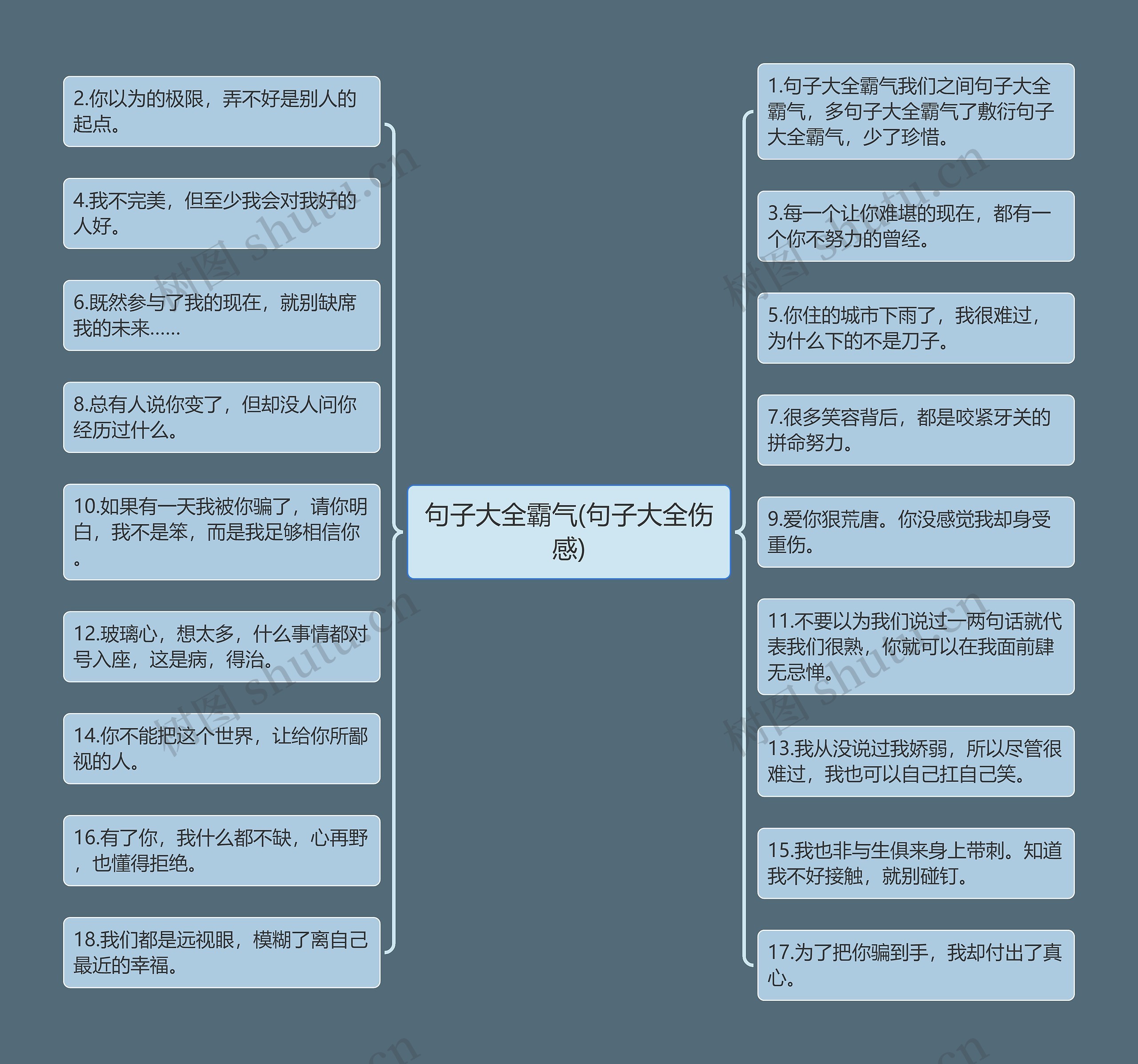 句子大全霸气(句子大全伤感)思维导图