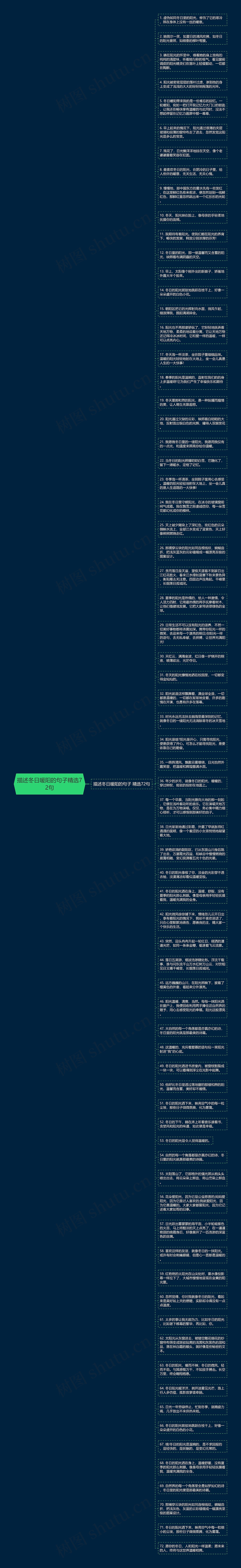 描述冬日暖阳的句子精选72句思维导图