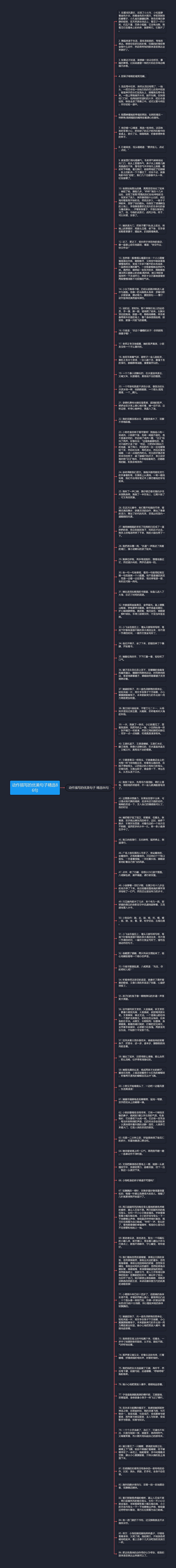 动作描写的优美句子精选86句思维导图