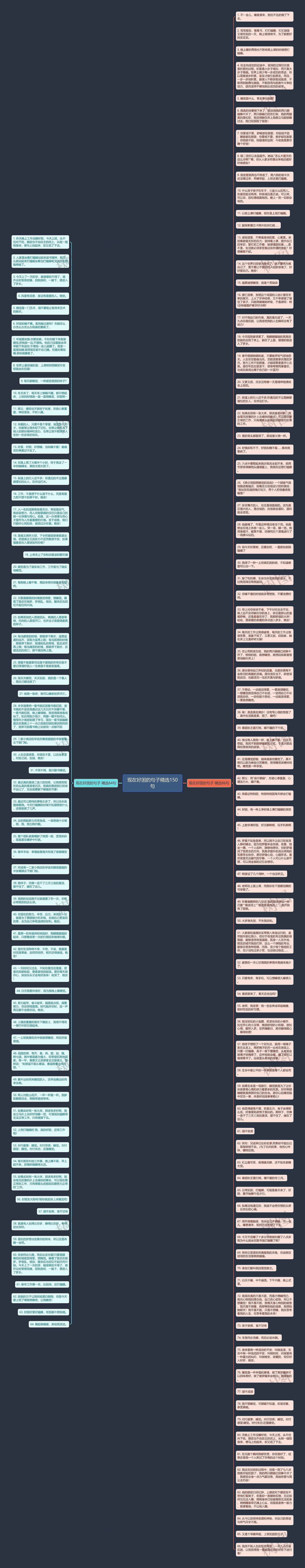 现在好困的句子精选150句思维导图