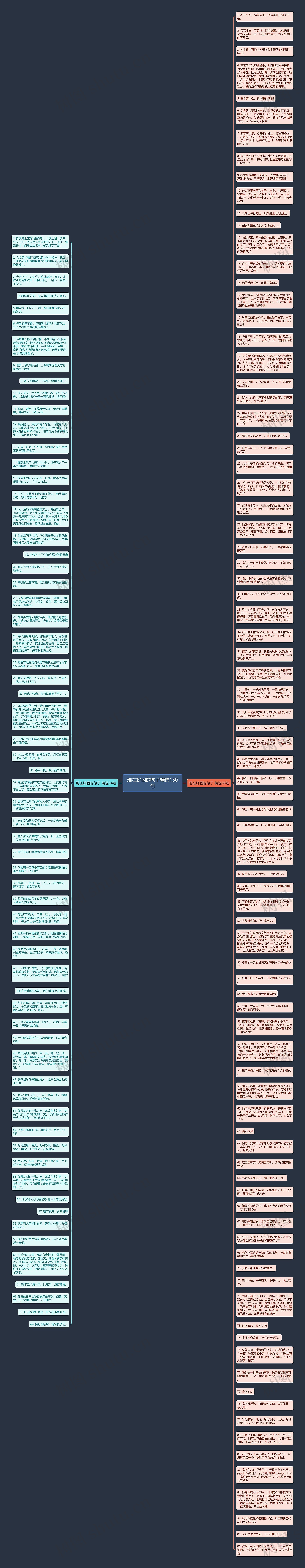 现在好困的句子精选150句思维导图高清图 现在好困的句子精选150句思维导图