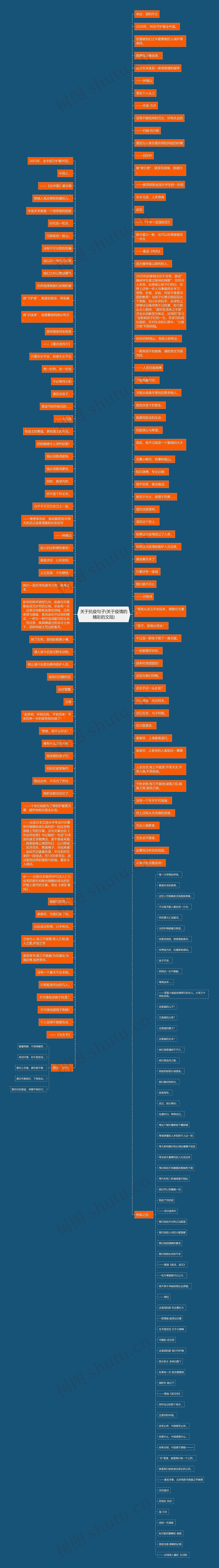 关于抗疫句子(关于疫情的精彩的文段)思维导图