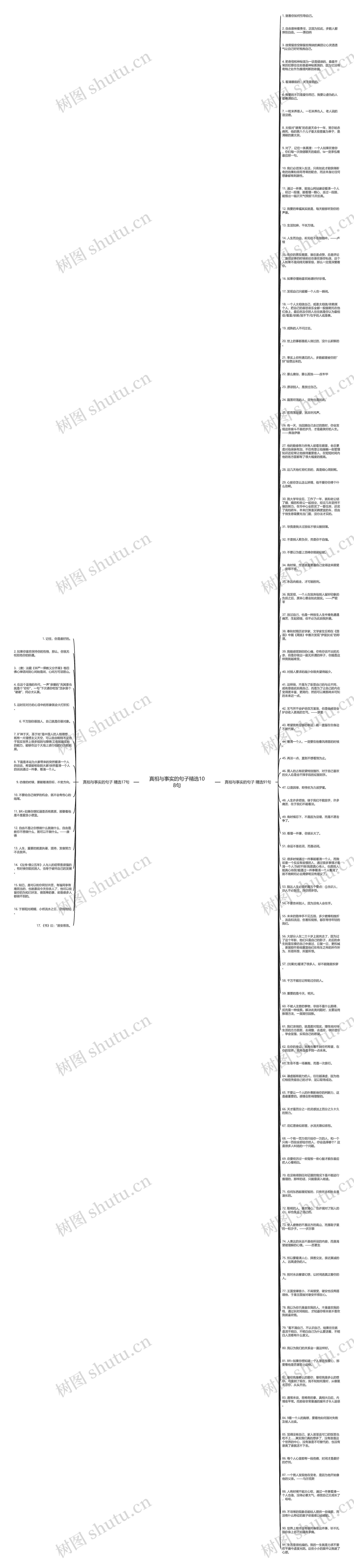 真相与事实的句子精选108句思维导图