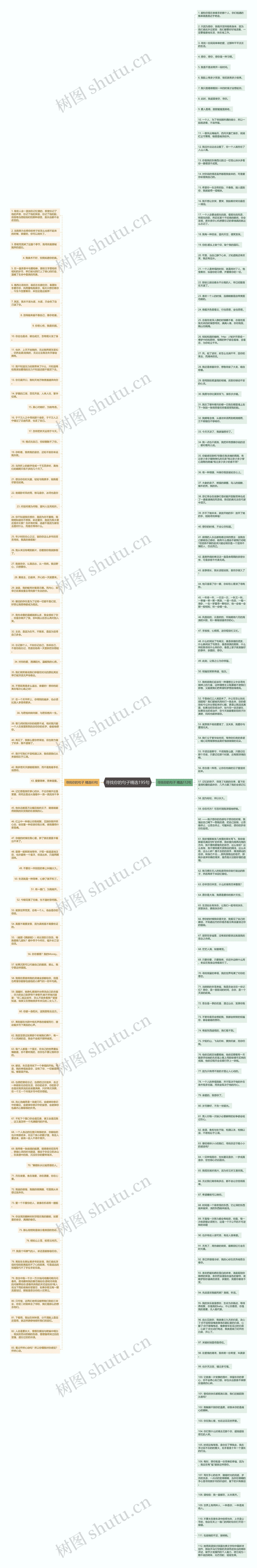 寻找你的句子精选195句思维导图