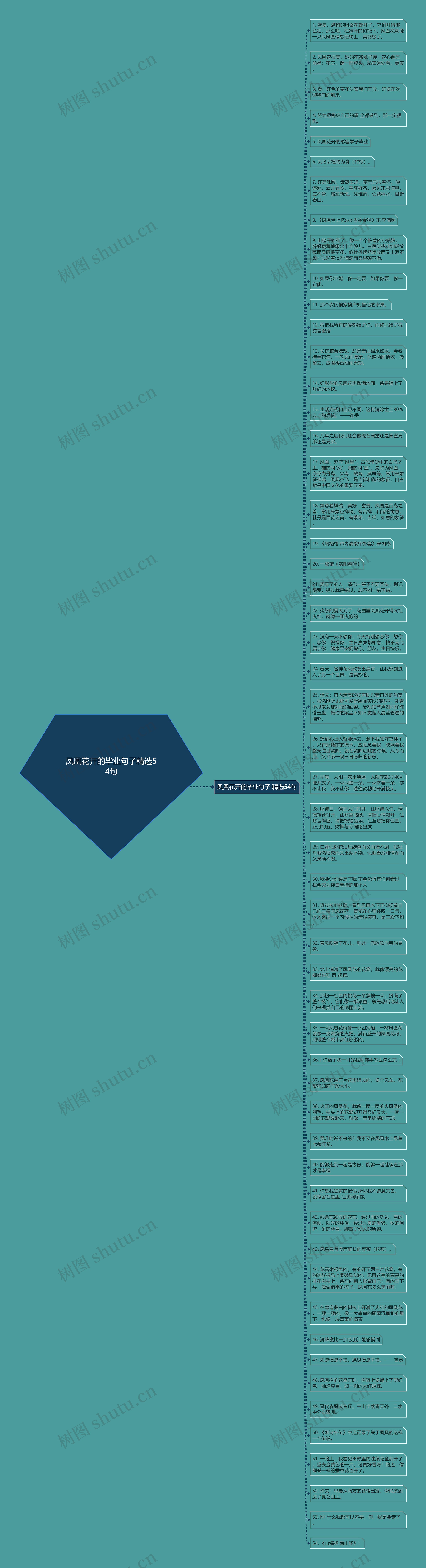 凤凰花开的毕业句子精选54句思维导图