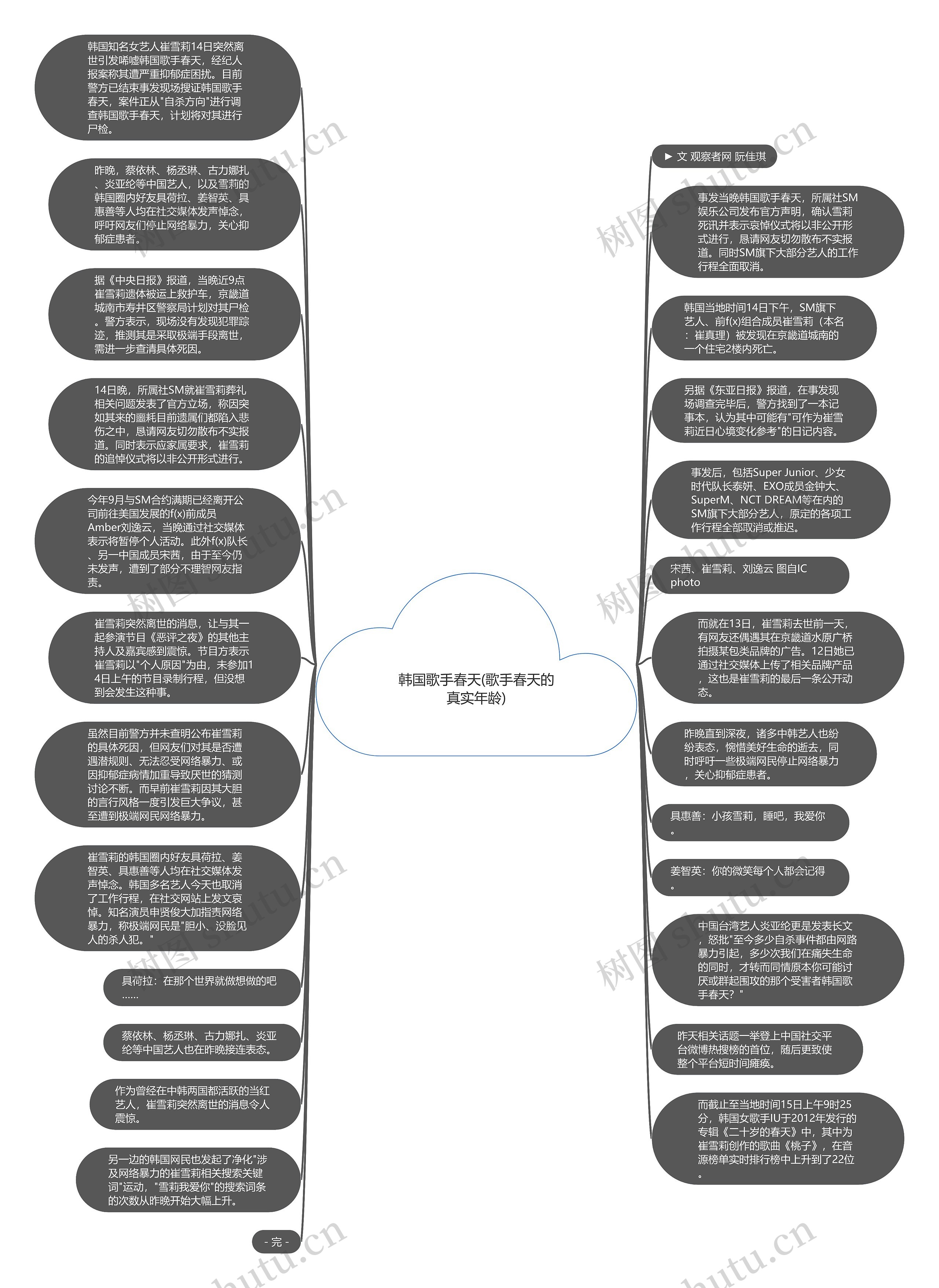 韩国歌手春天(歌手春天的真实年龄)思维导图