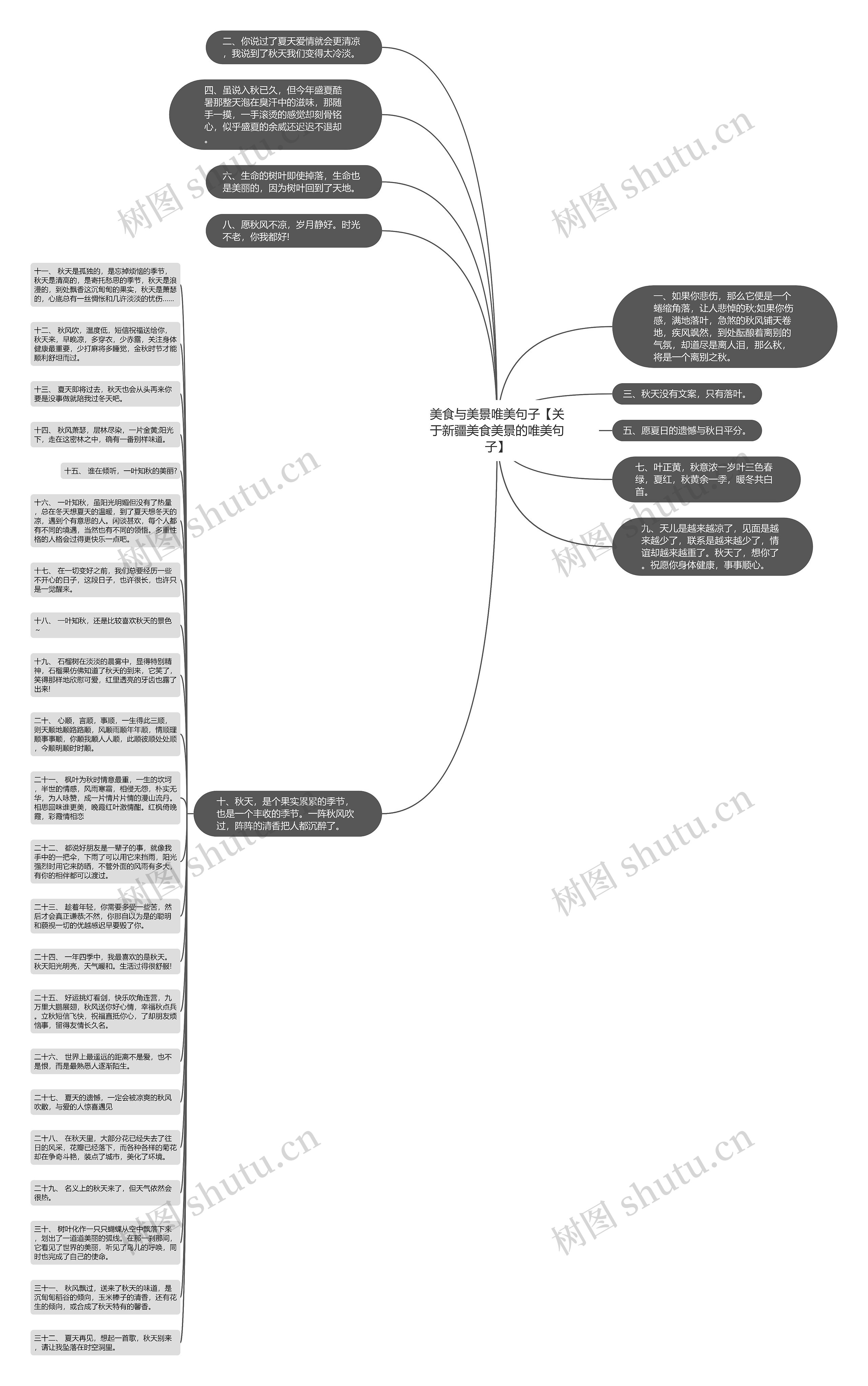 美食与美景唯美句子【关于新疆美食美景的唯美句子】思维导图