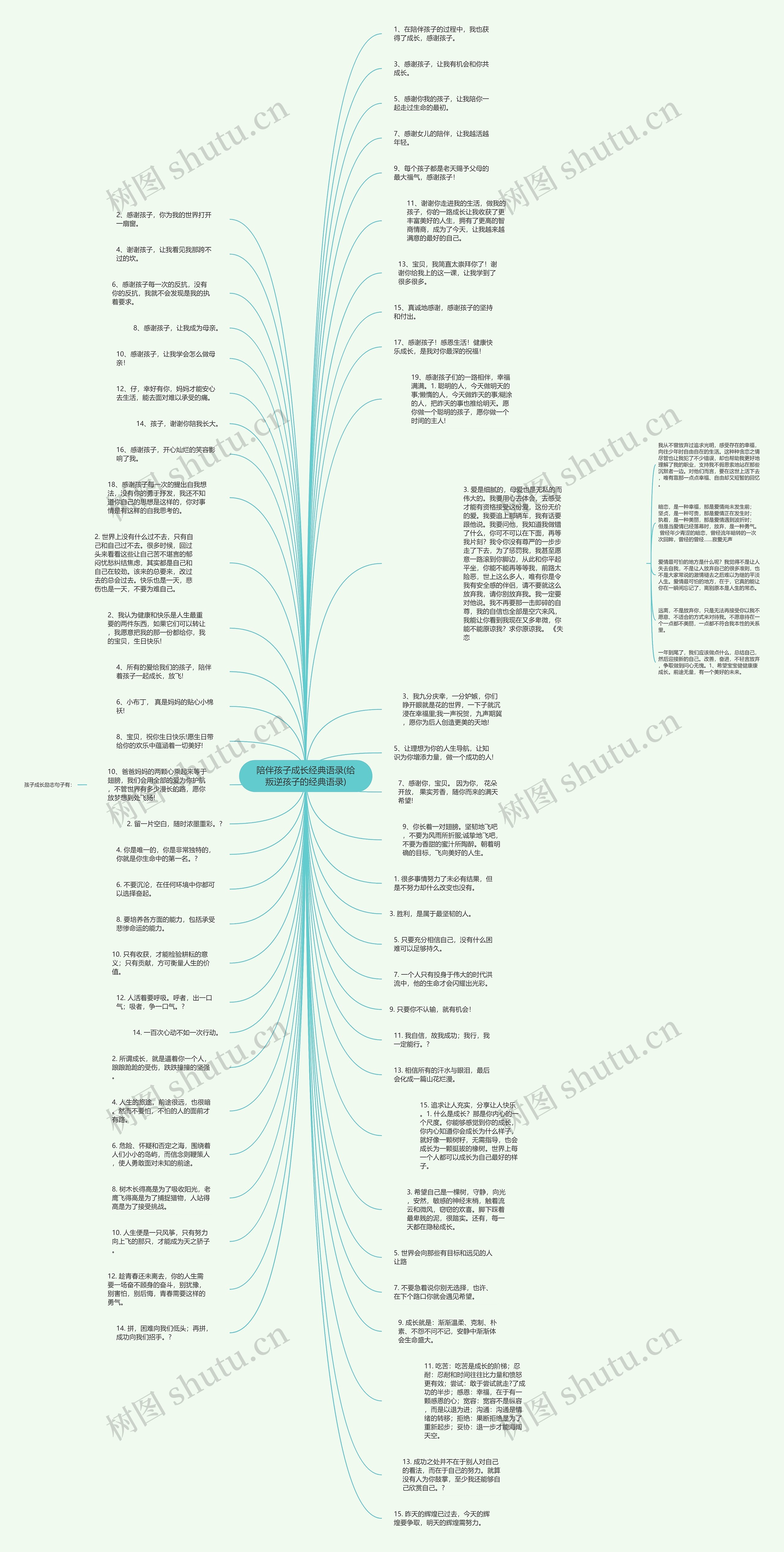 陪伴孩子成长经典语录(给叛逆孩子的经典语录)思维导图