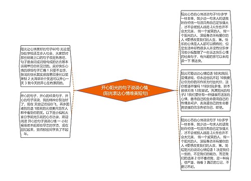 开心阳光的句子说说心情_(阳光表达心情唯美短句)