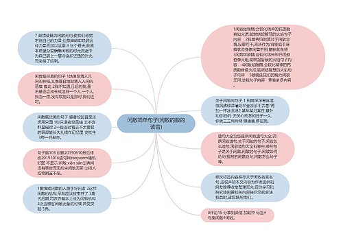 闲散简单句子(闲散的散的读音)