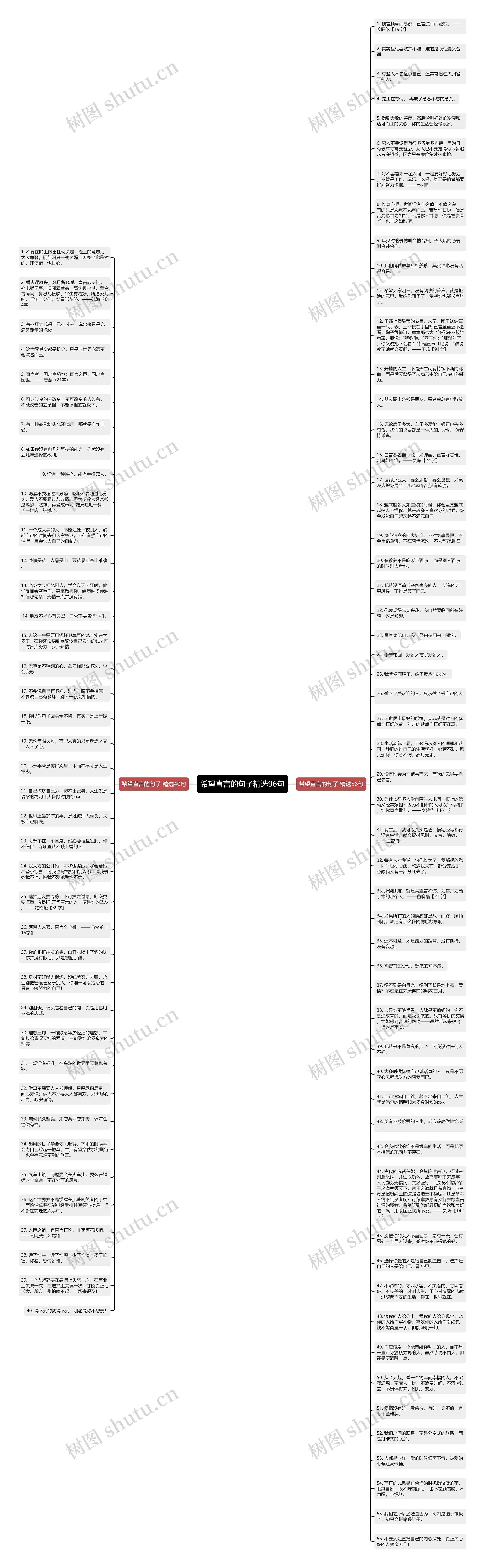 希望直言的句子精选96句思维导图