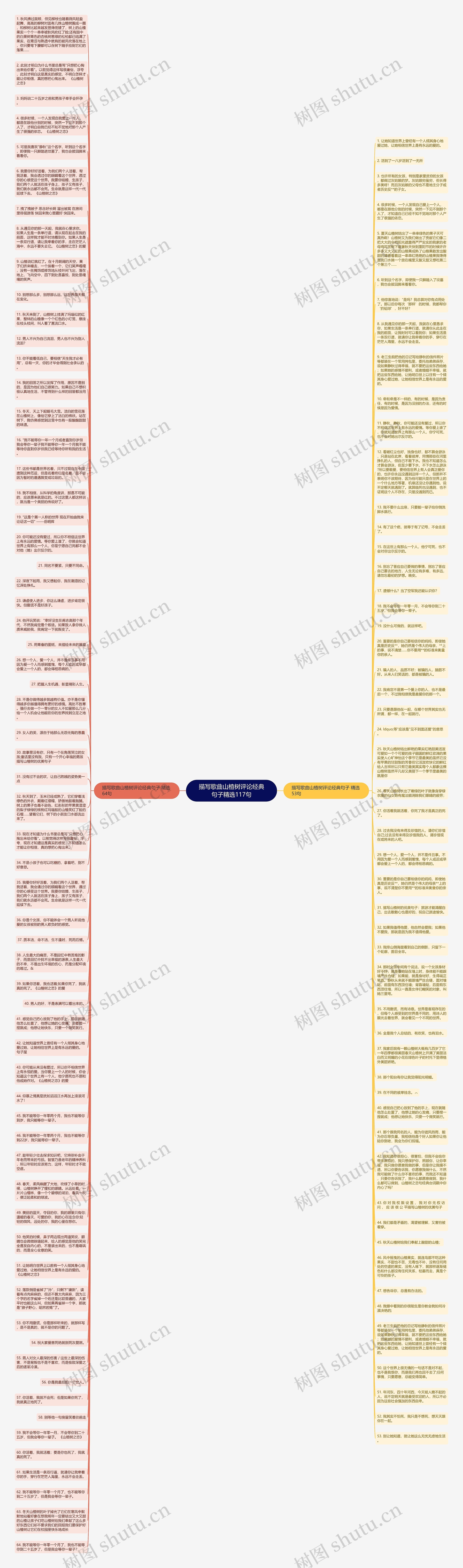 描写歌曲山楂树评论经典句子精选117句思维导图