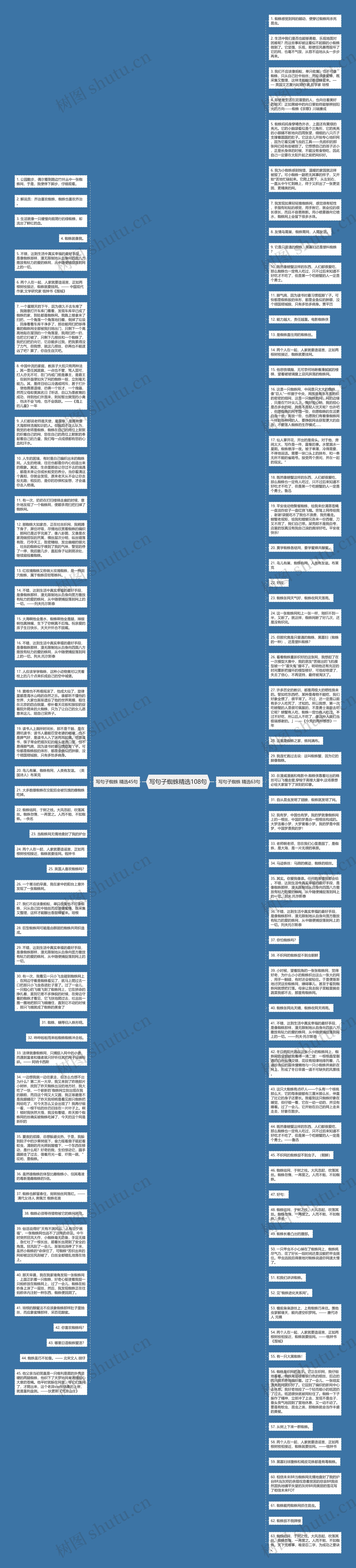 写句子蜘蛛精选108句思维导图