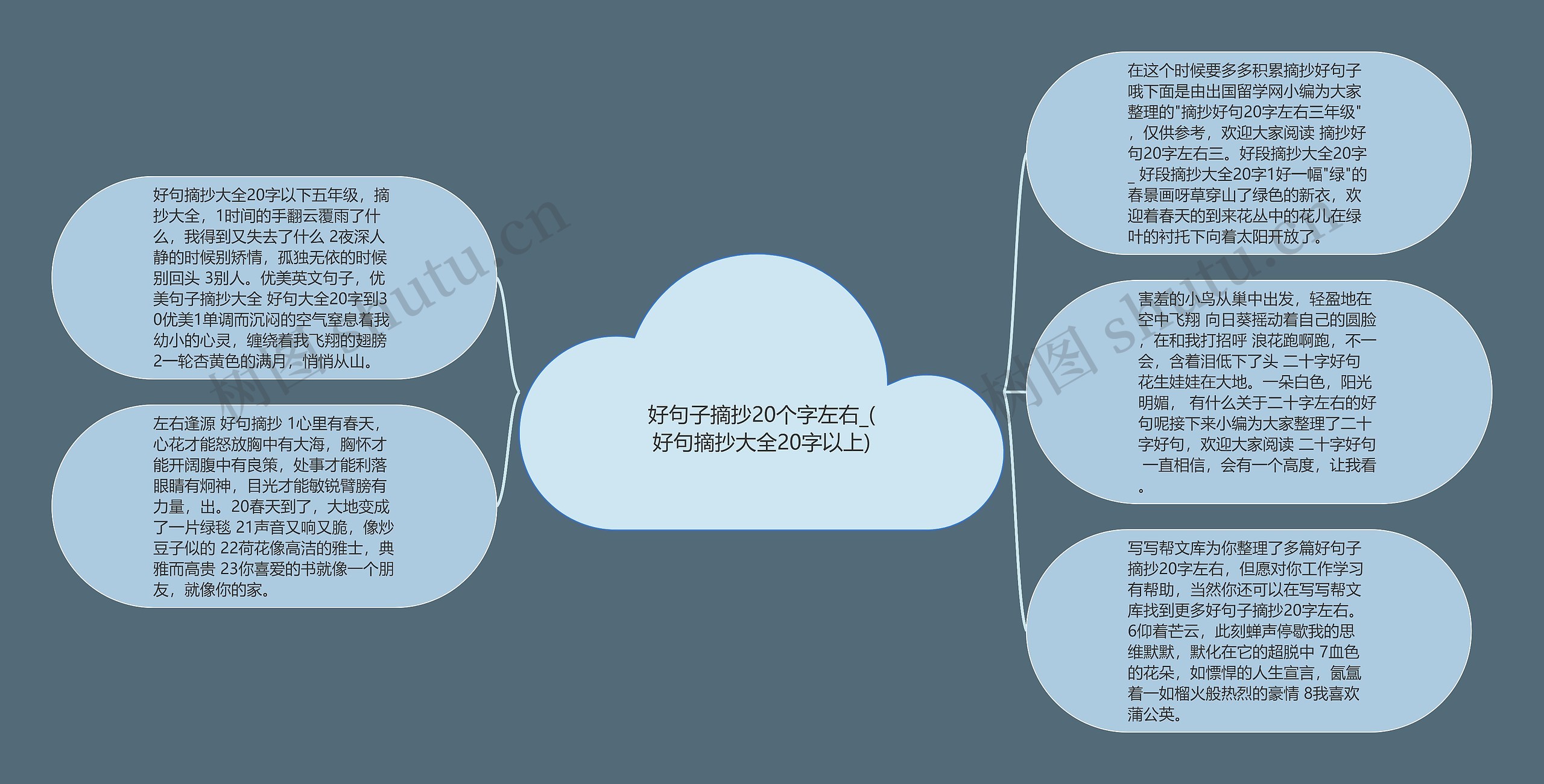 好句子摘抄20个字左右_(好句摘抄大全20字以上)思维导图