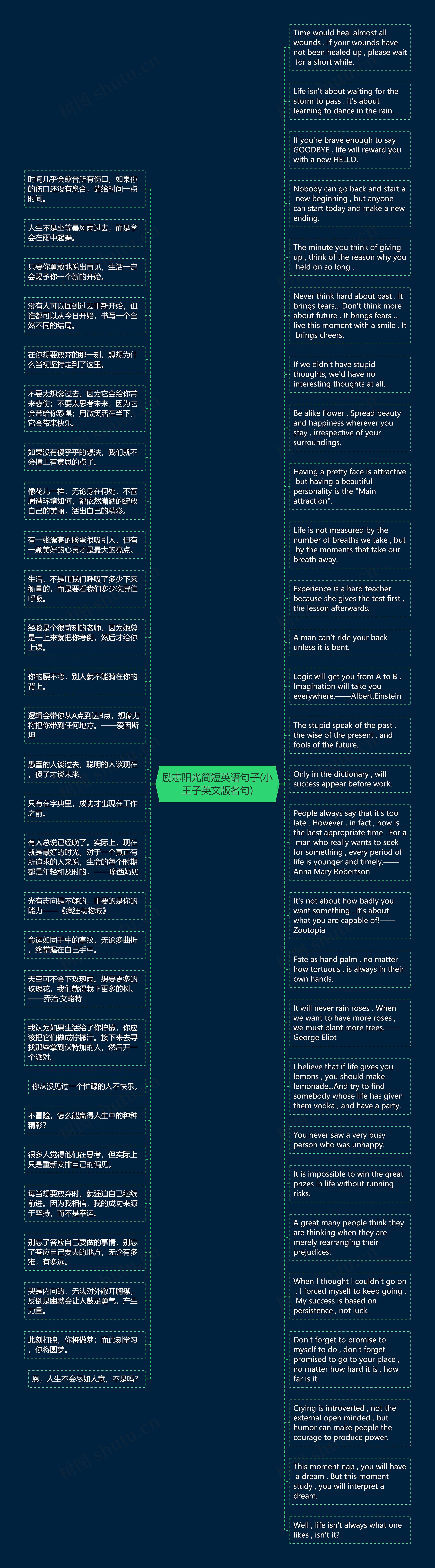 励志阳光简短英语句子(小王子英文版名句)