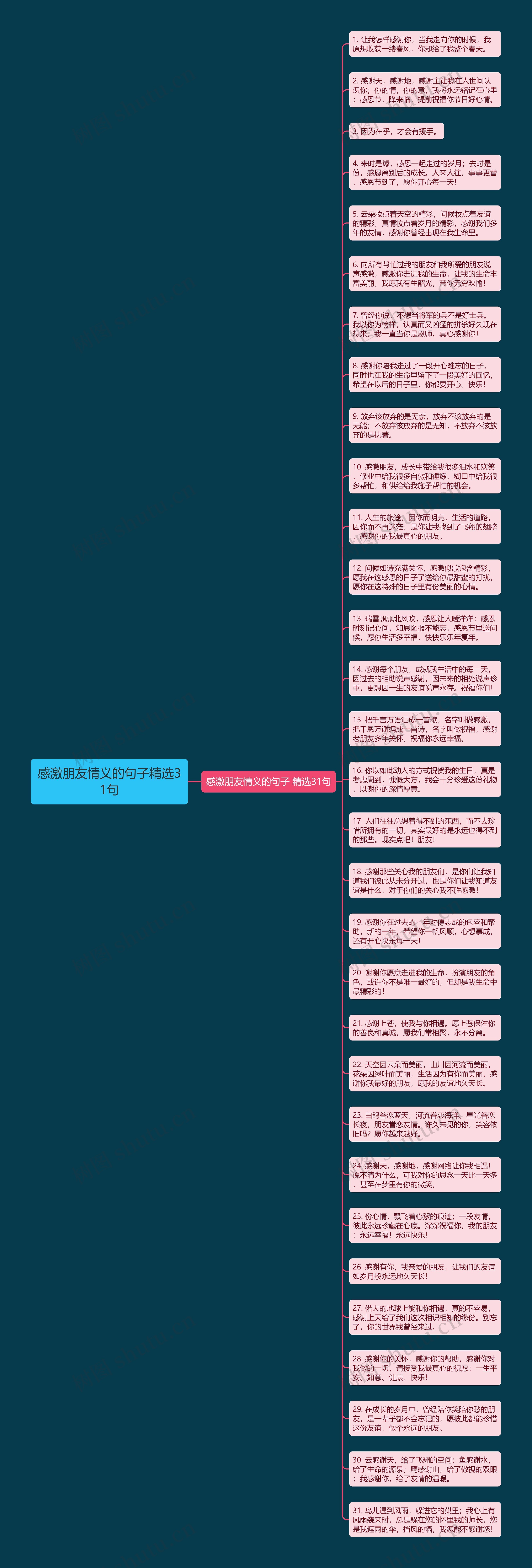 感激朋友情义的句子精选31句思维导图