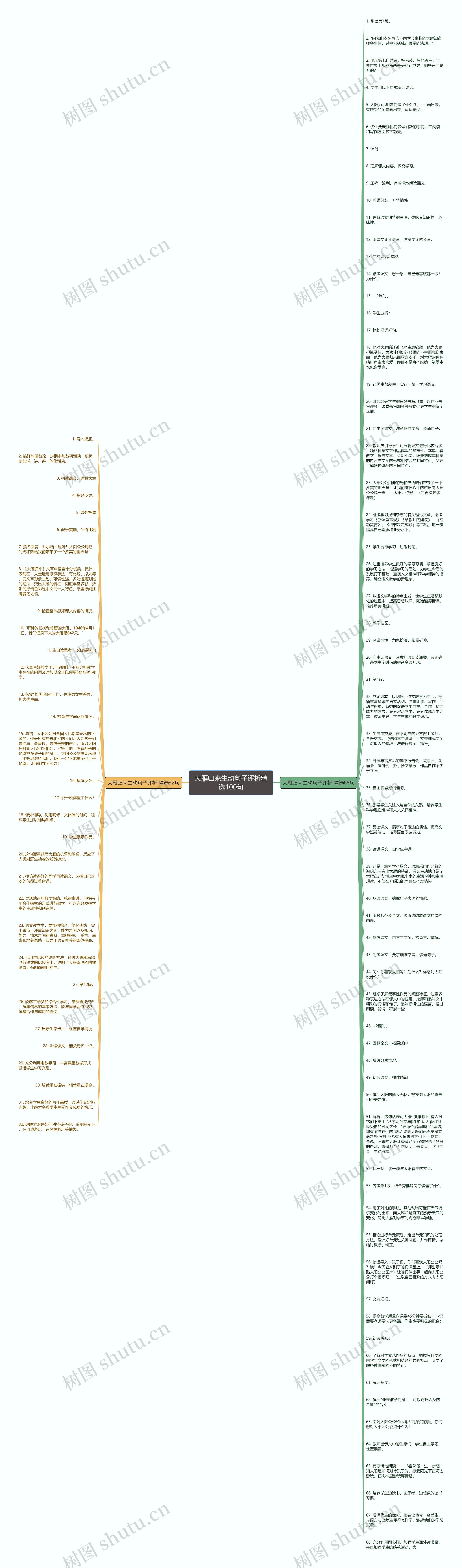 大雁归来生动句子评析精选100句思维导图