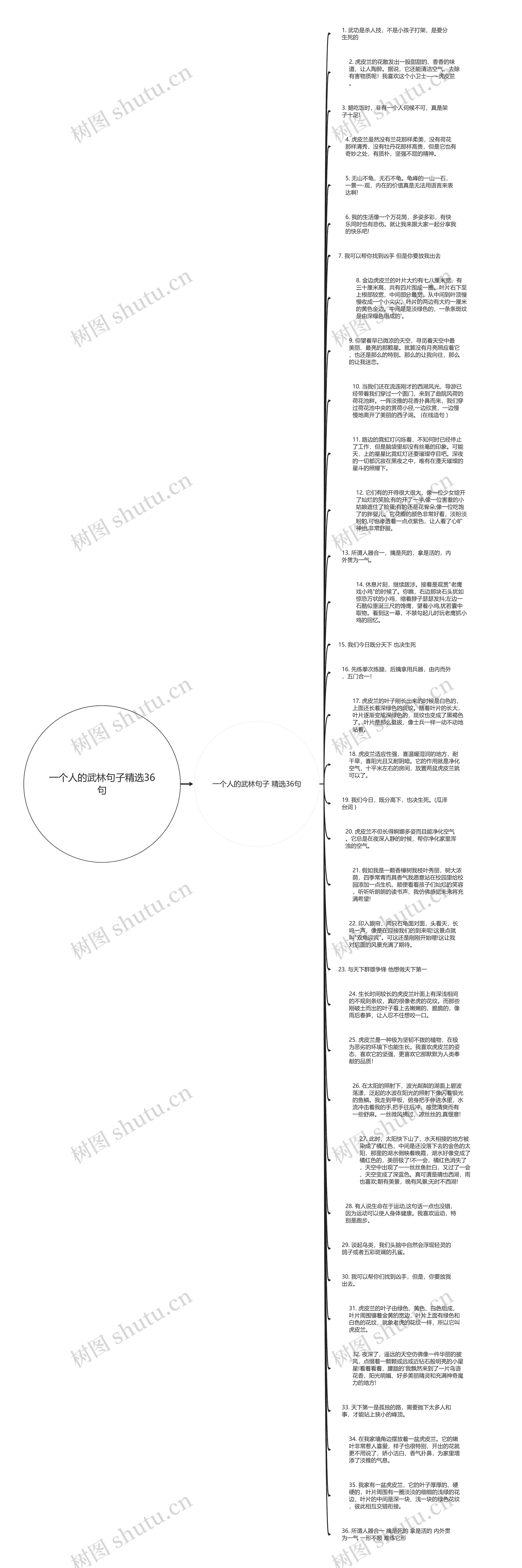 一个人的武林句子精选36句思维导图