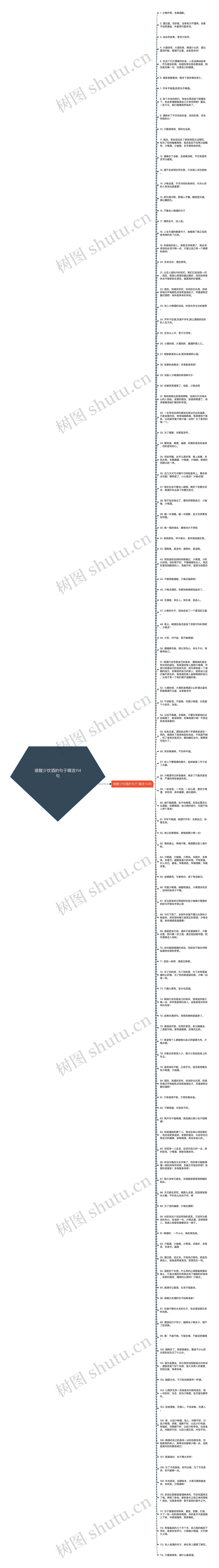 提醒少饮酒的句子精选114句思维导图