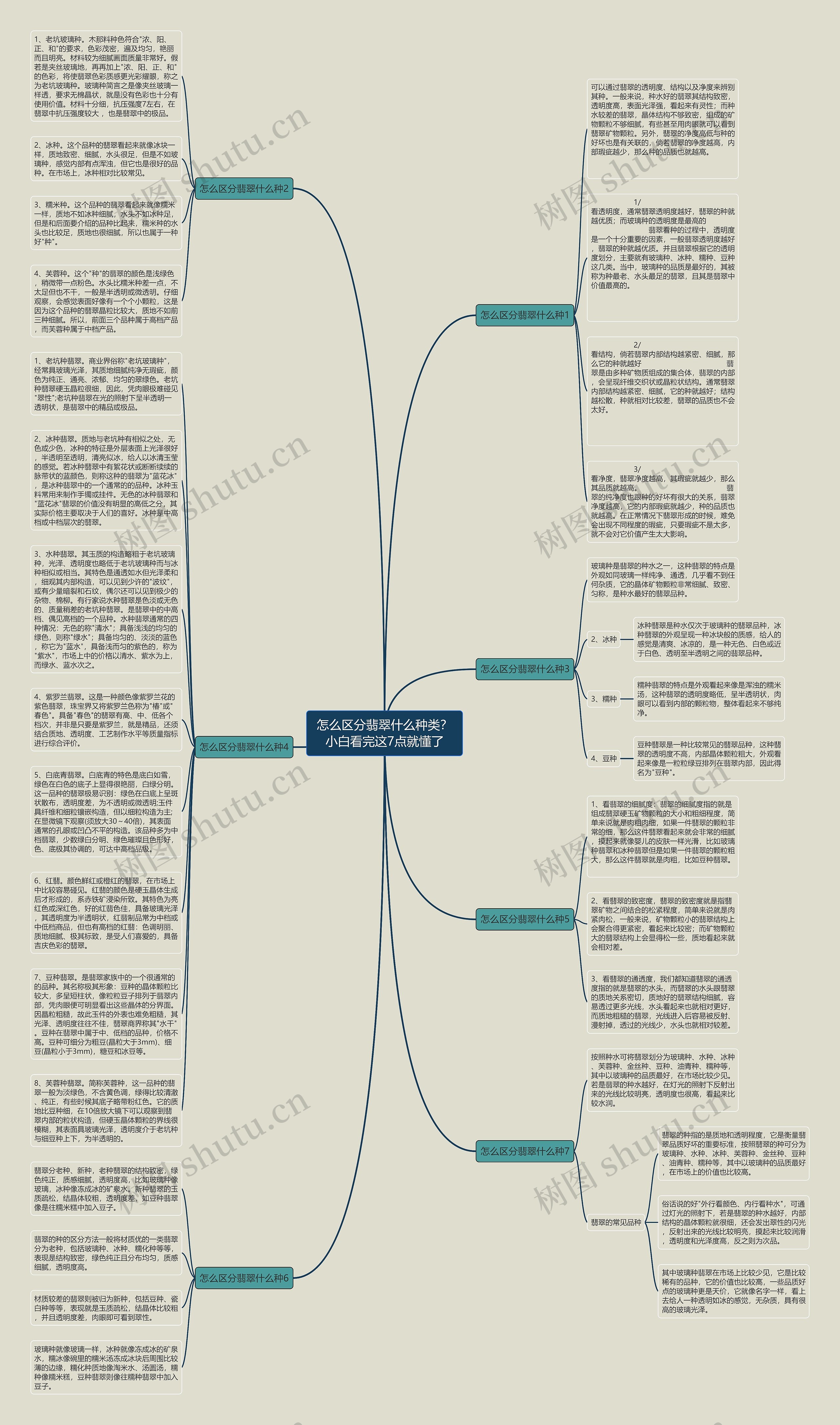 怎么区分翡翠什么种类？小白看完这7点就懂了思维导图