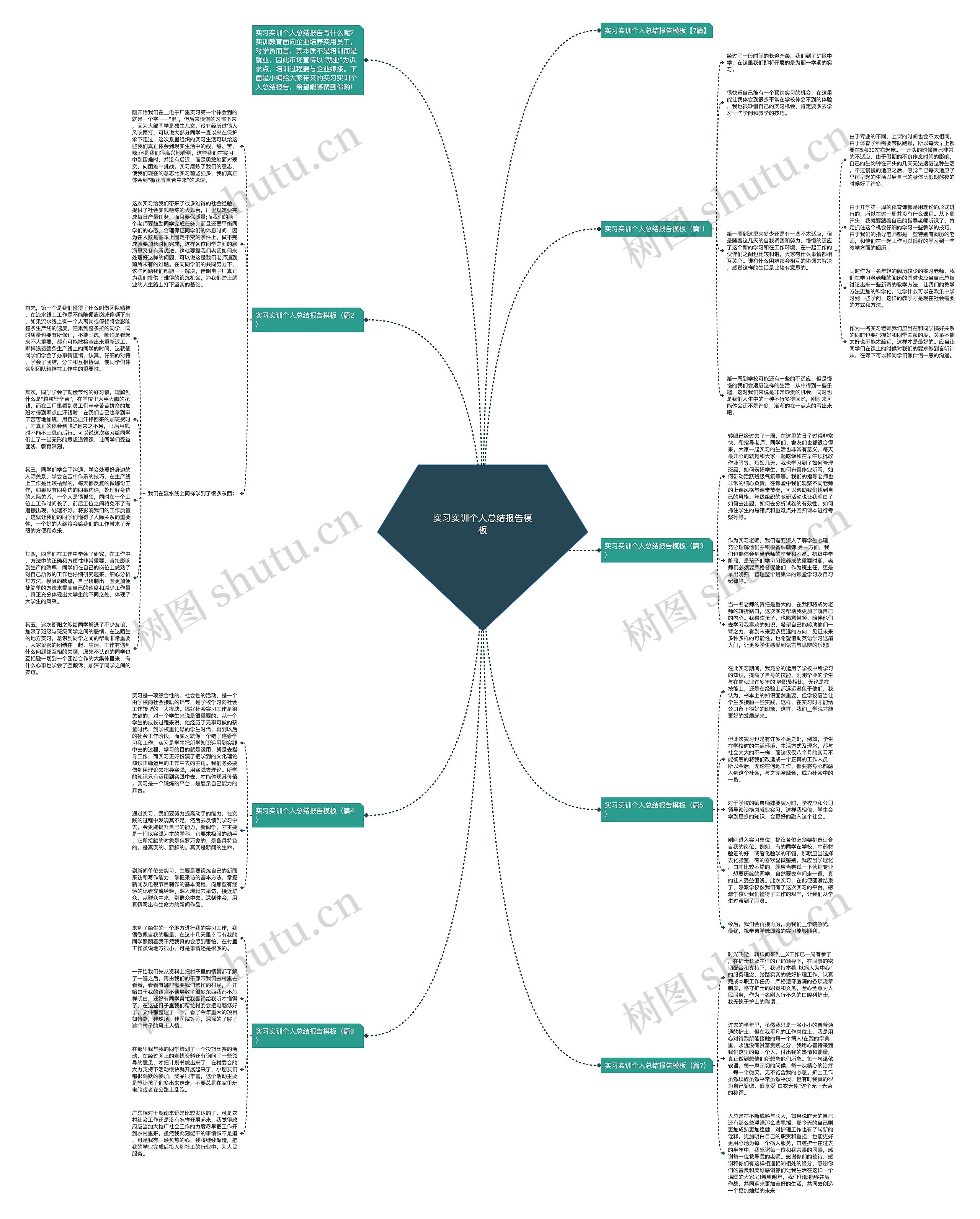 实习实训个人总结报告模板