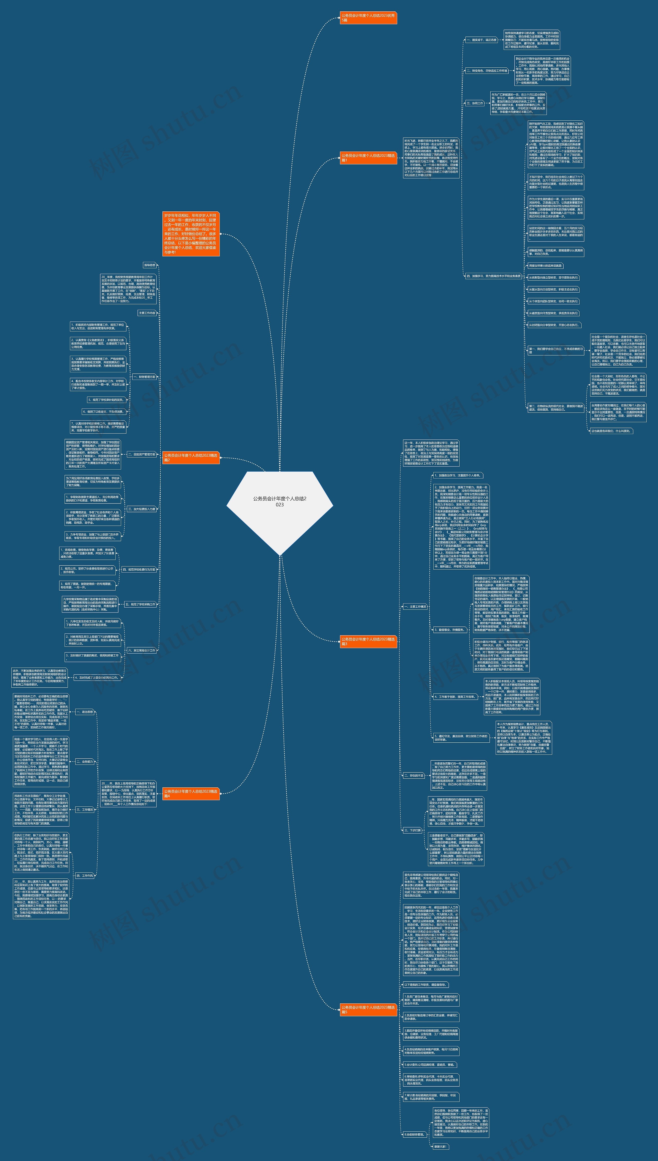 公务员会计年度个人总结2023思维导图
