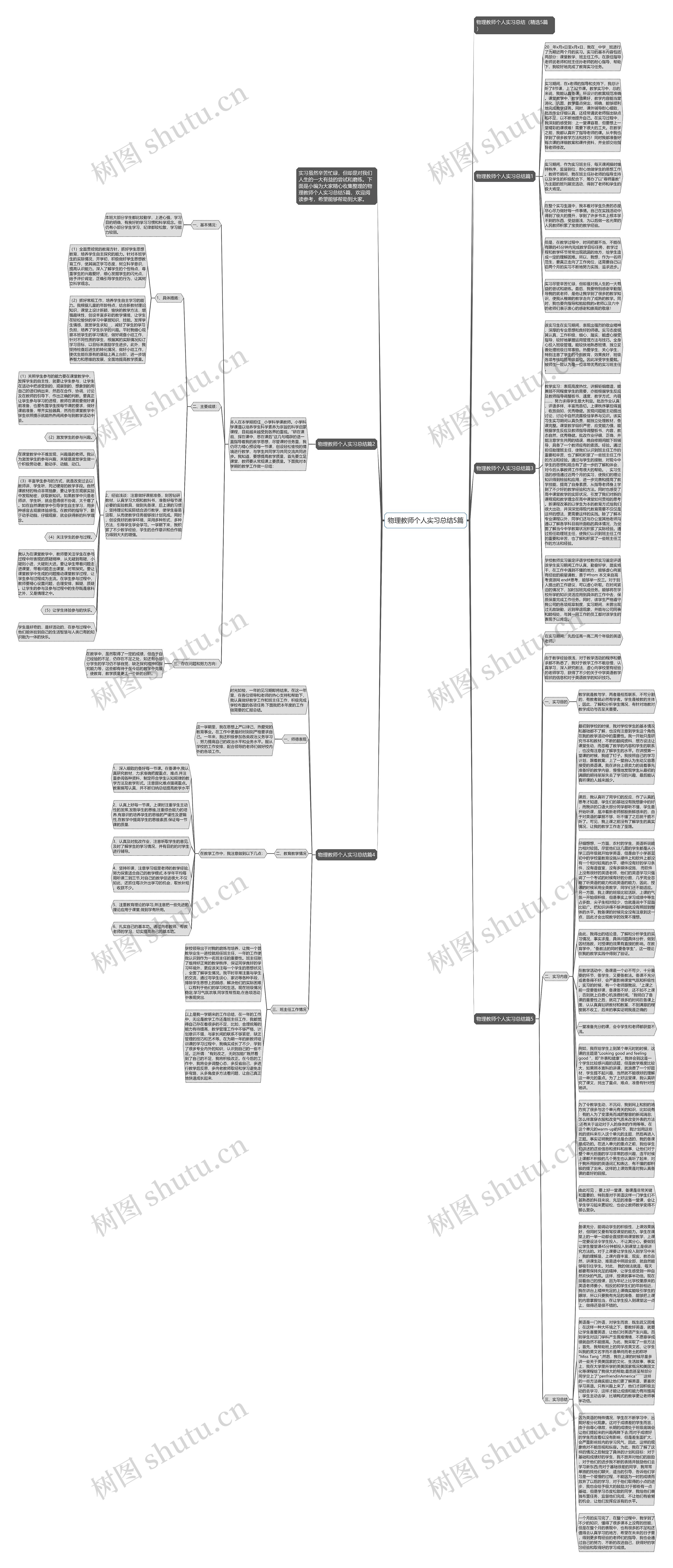 物理教师个人实习总结5篇思维导图