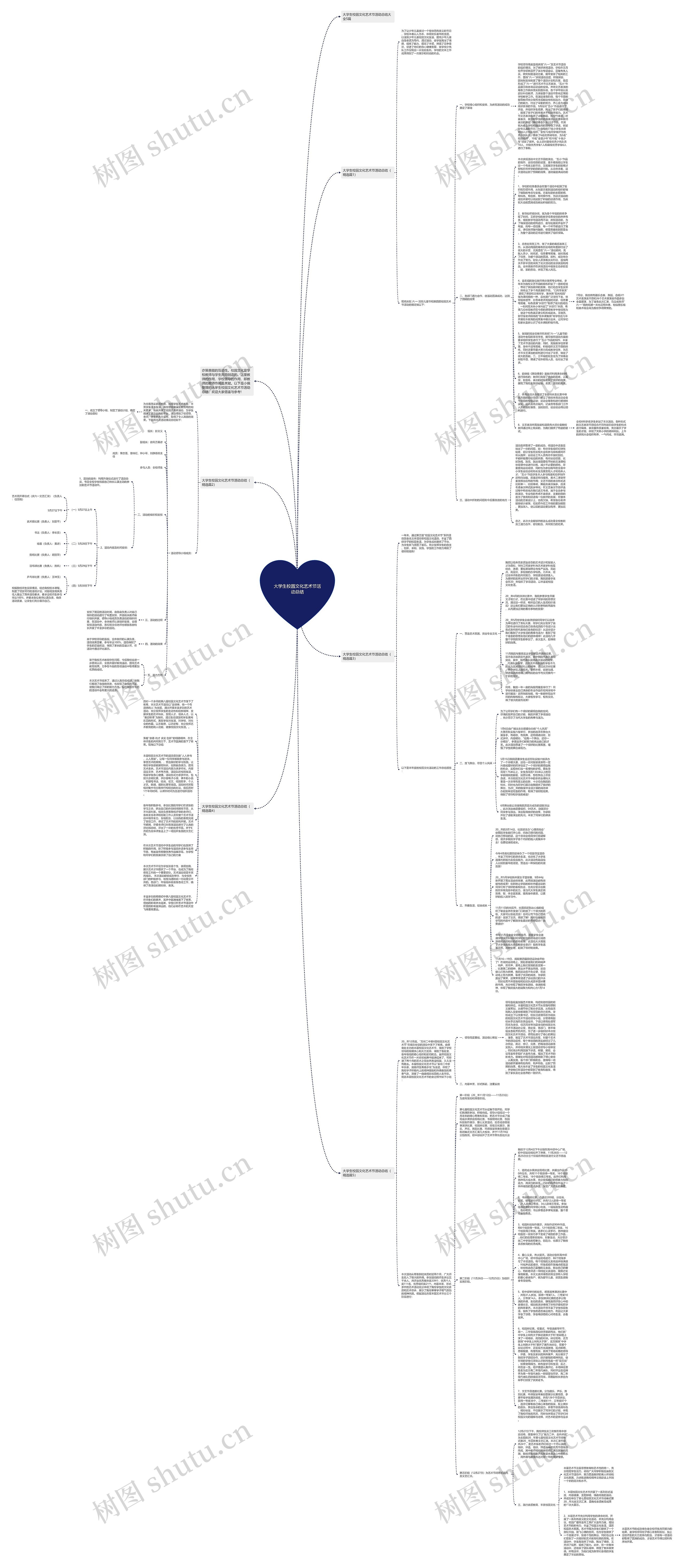 大学生校园文化艺术节活动总结思维导图