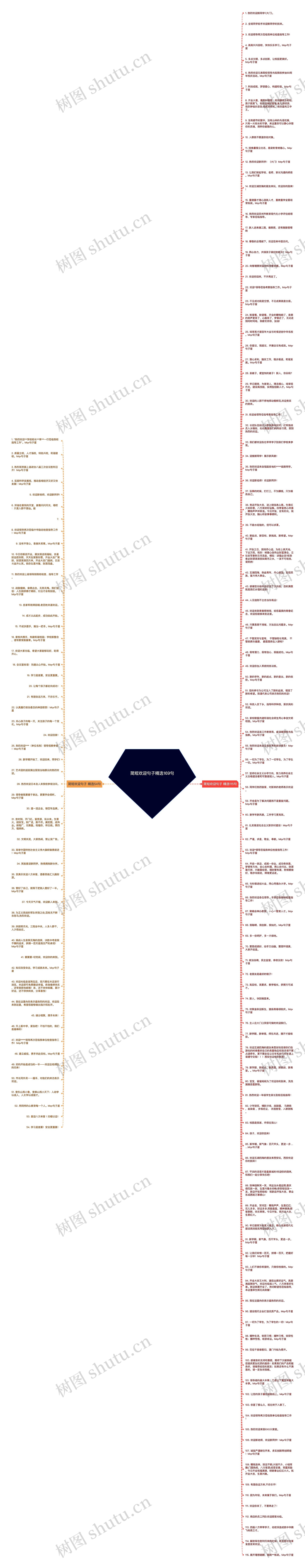 简短欢迎句子精选169句思维导图