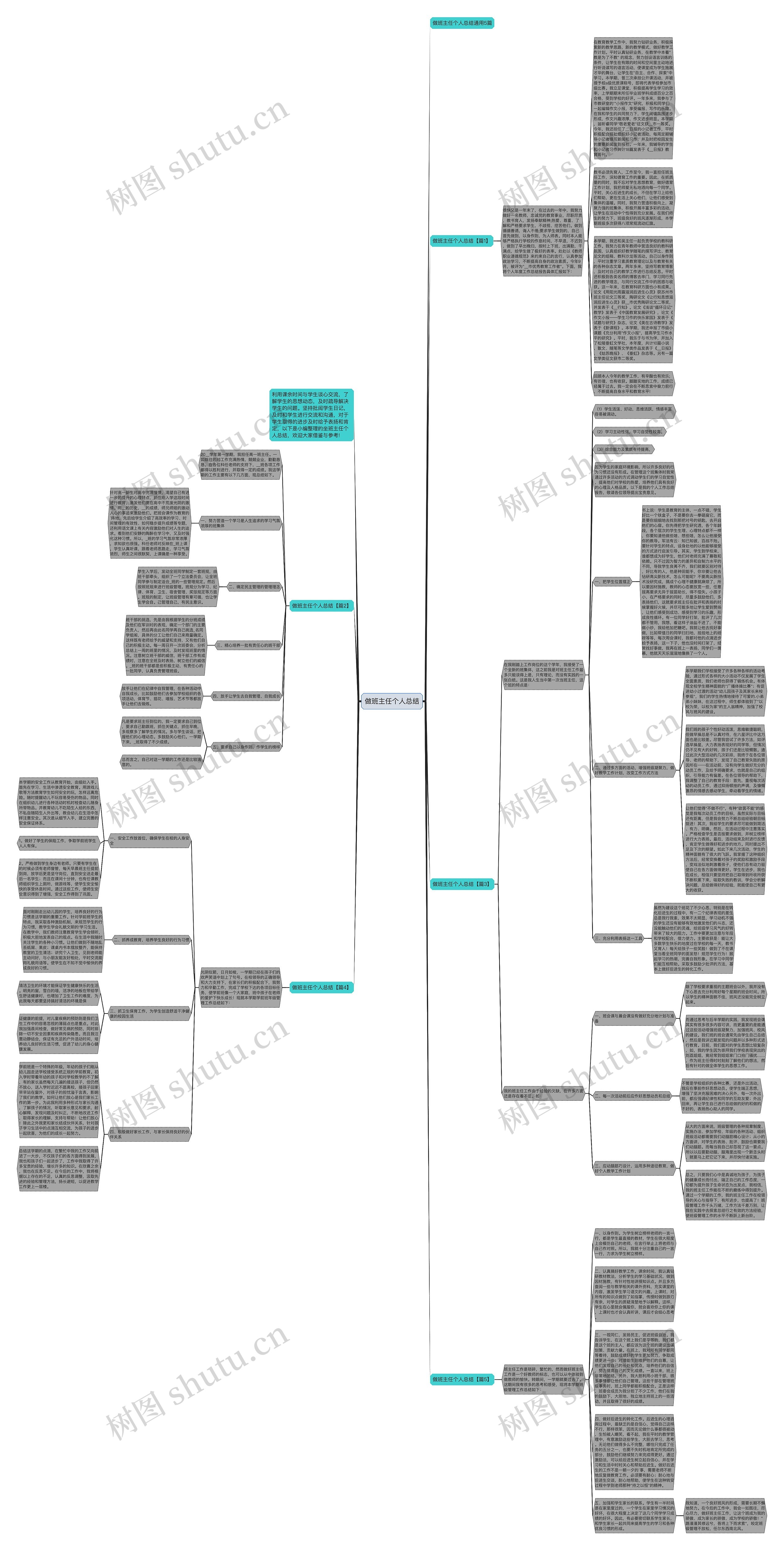 做班主任个人总结思维导图