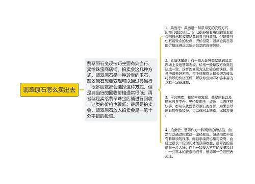 翡翠原石怎么卖出去