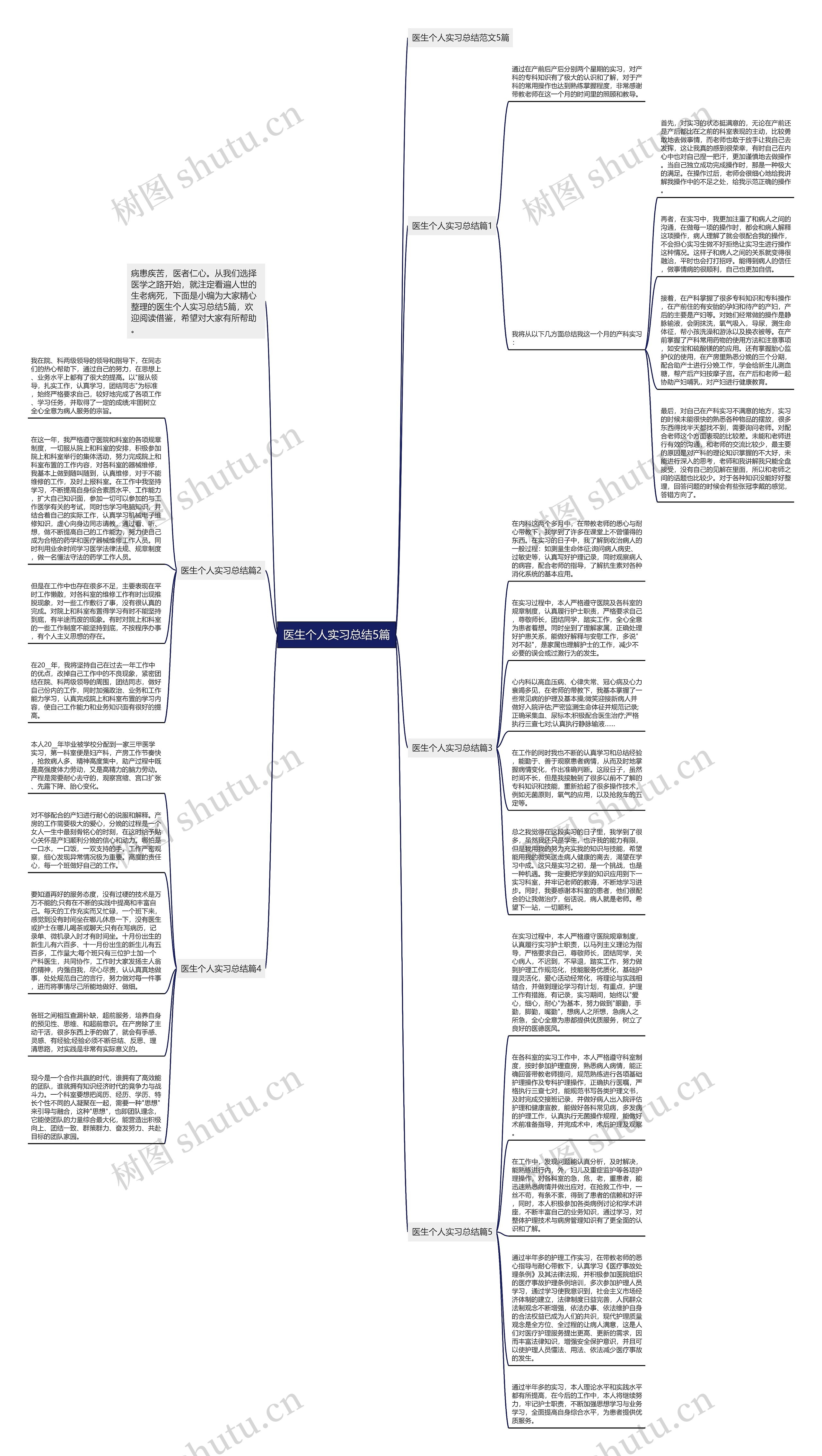 医生个人实习总结5篇思维导图