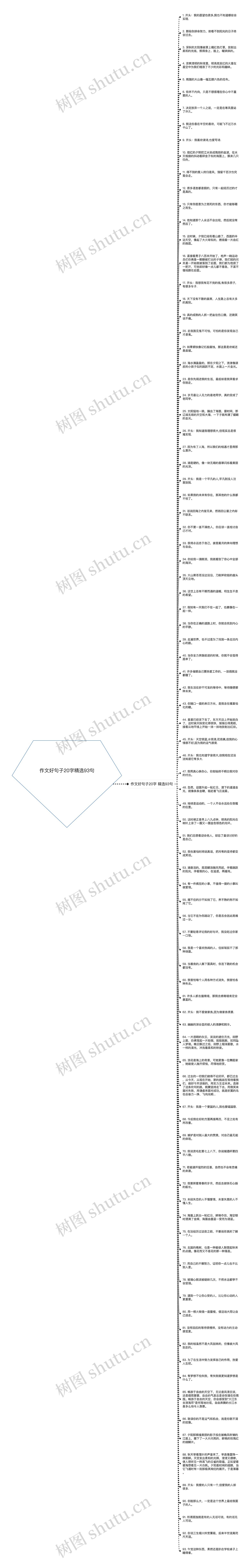 作文好句子20字精选93句思维导图