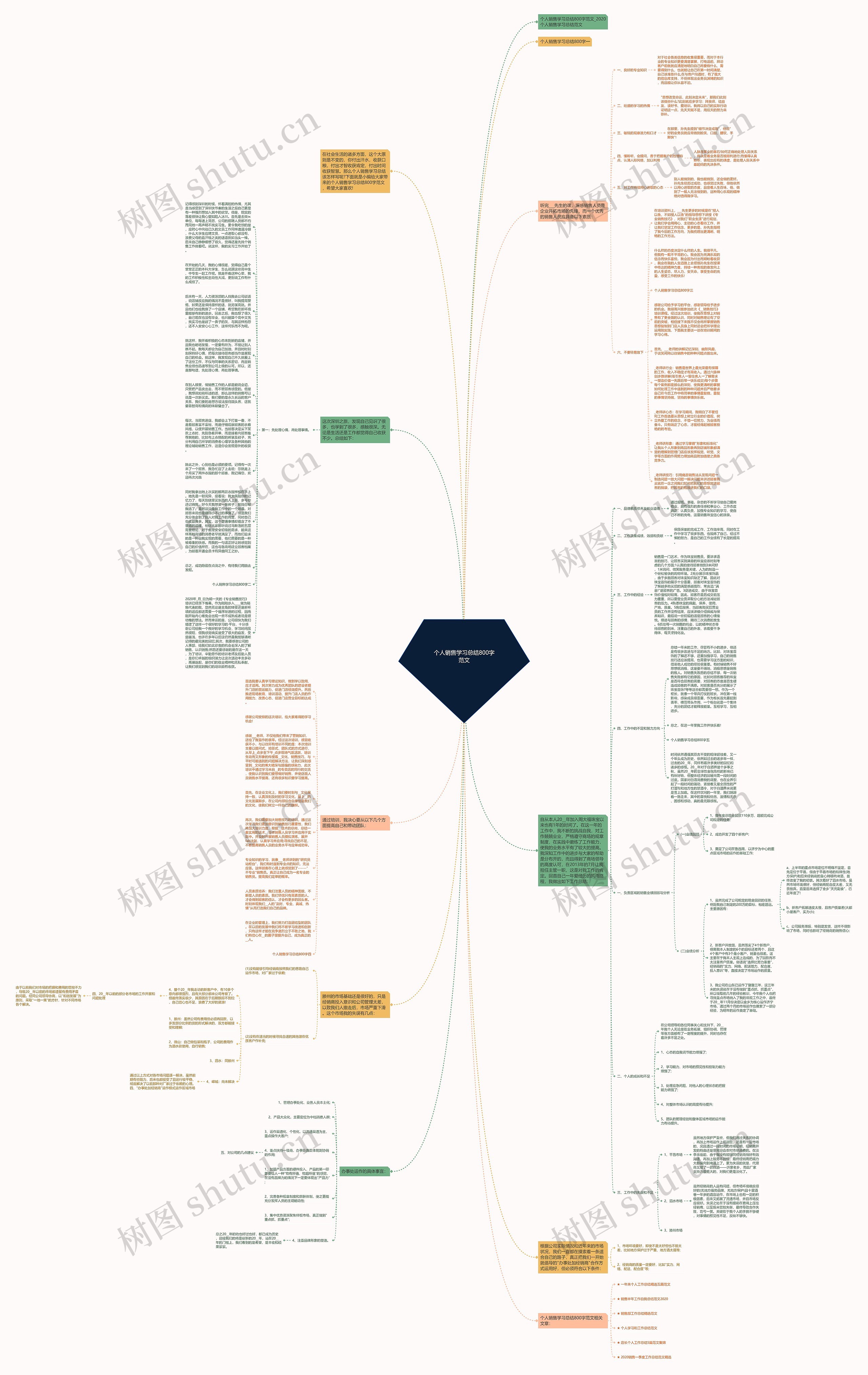 个人销售学习总结800字范文思维导图