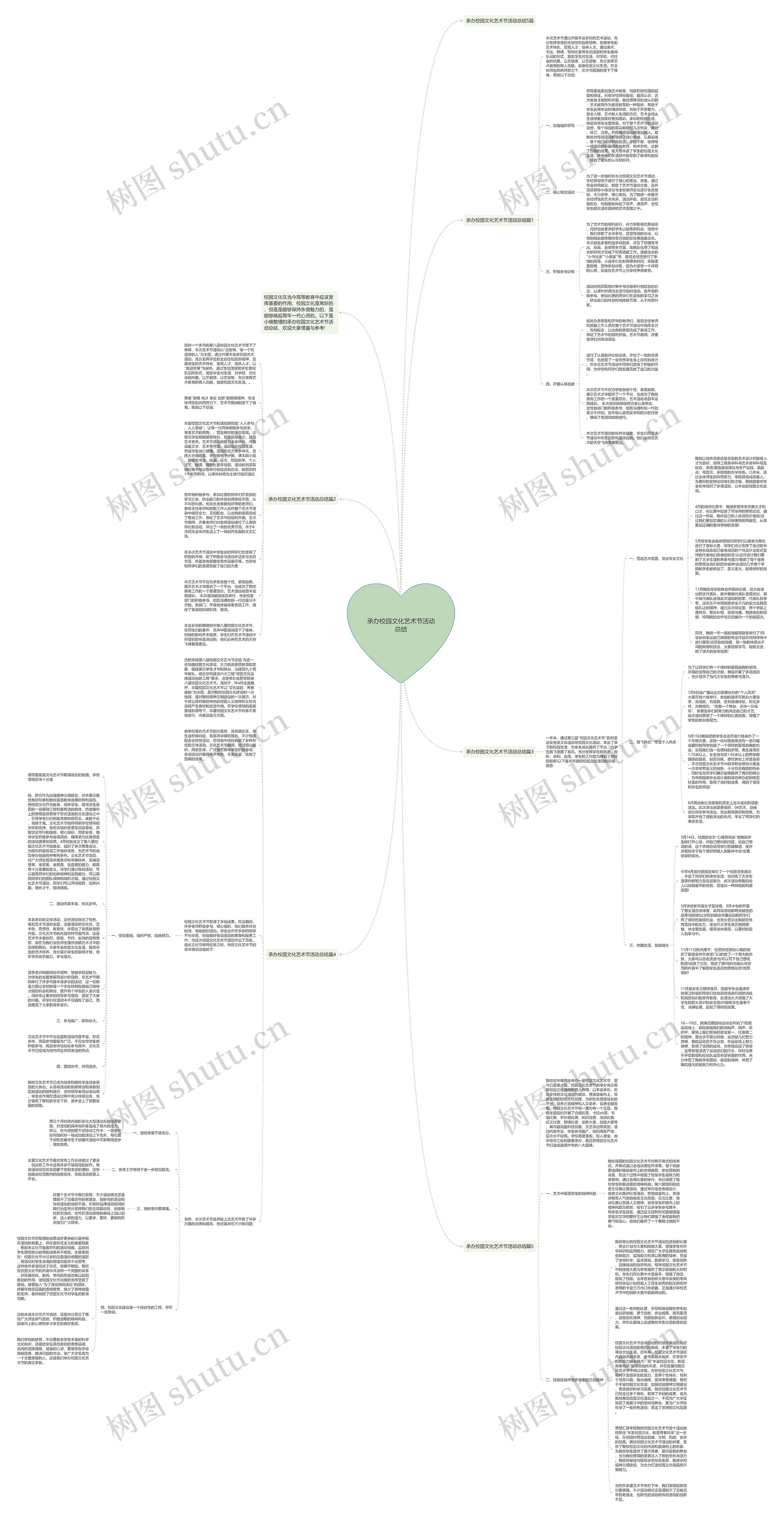 承办校园文化艺术节活动总结思维导图
