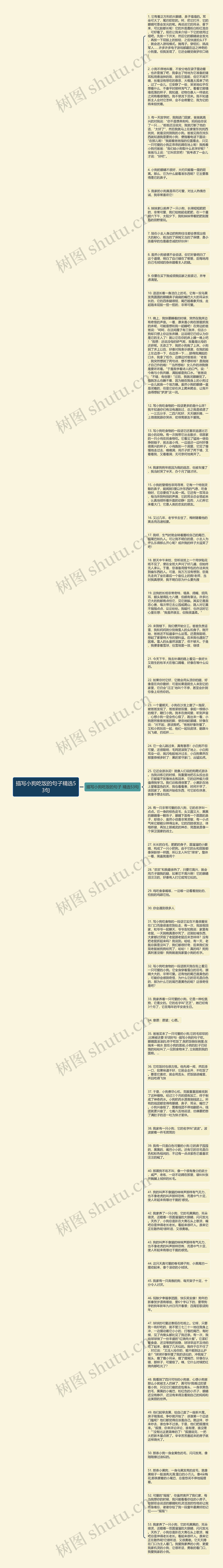 描写小狗吃饭的句子精选53句思维导图